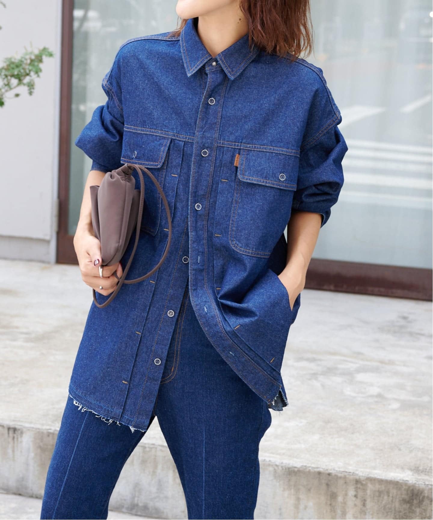 ULTデニムワーカーシャツ　outdoor products SHINZONE ≪追加2 予約≫ULTデニムワーカーシャツ（シャツ／ブラウス）｜OUTDOOR