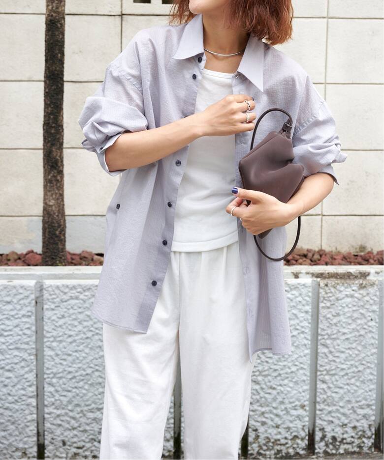 シャドーストライプ2WAYラップシャツ（シャツ／ブラウス）｜OUTDOOR 