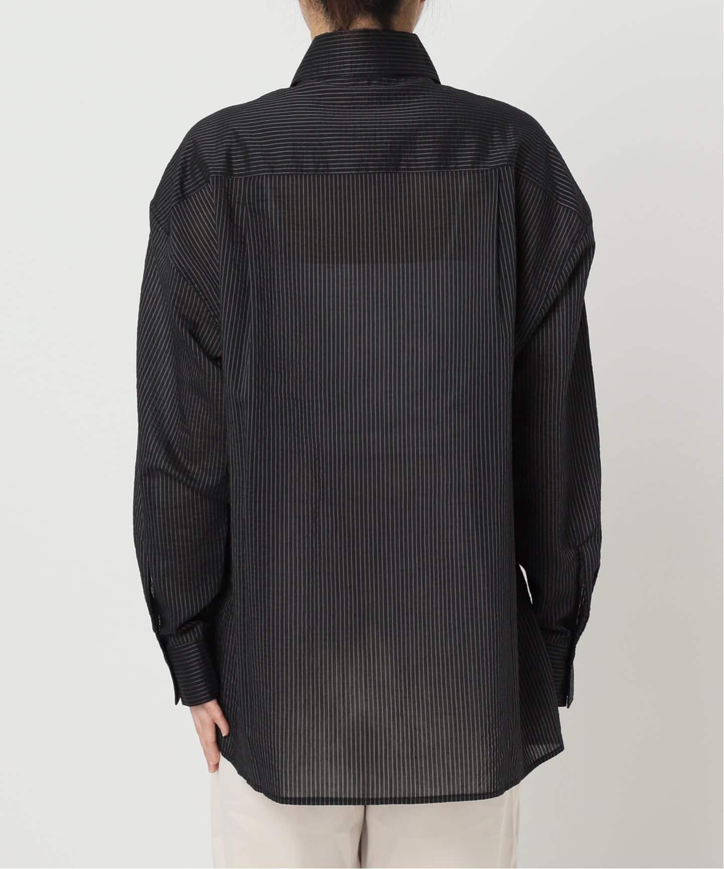 シャドーストライプ2WAYラップシャツ（シャツ／ブラウス）｜OUTDOOR