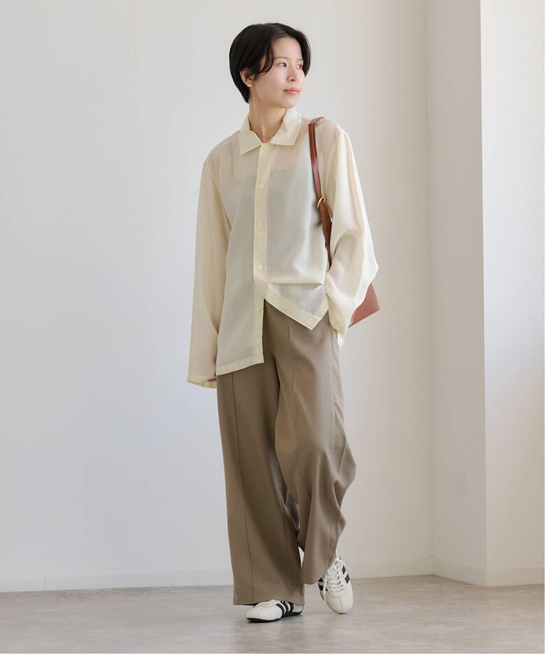 MY PINSTRIPED SHEER PAJAMA SHIRT（シャツ／ブラウス）｜BOICE FROM 