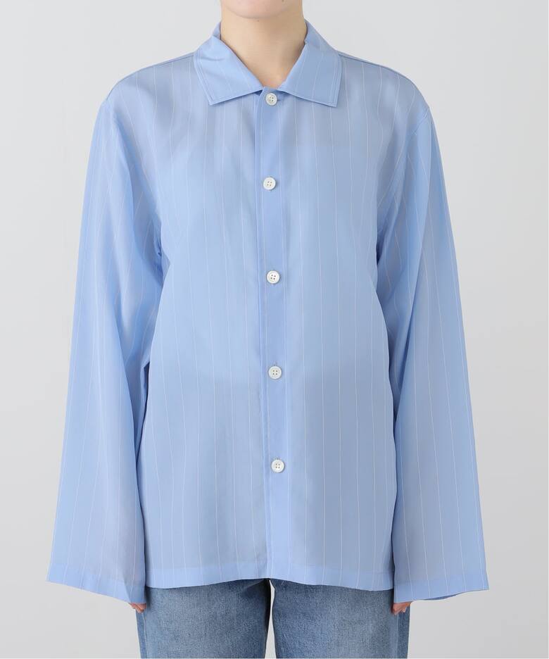 MY PINSTRIPED SHEER PAJAMA SHIRT（シャツ／ブラウス）｜BOICE FROM 