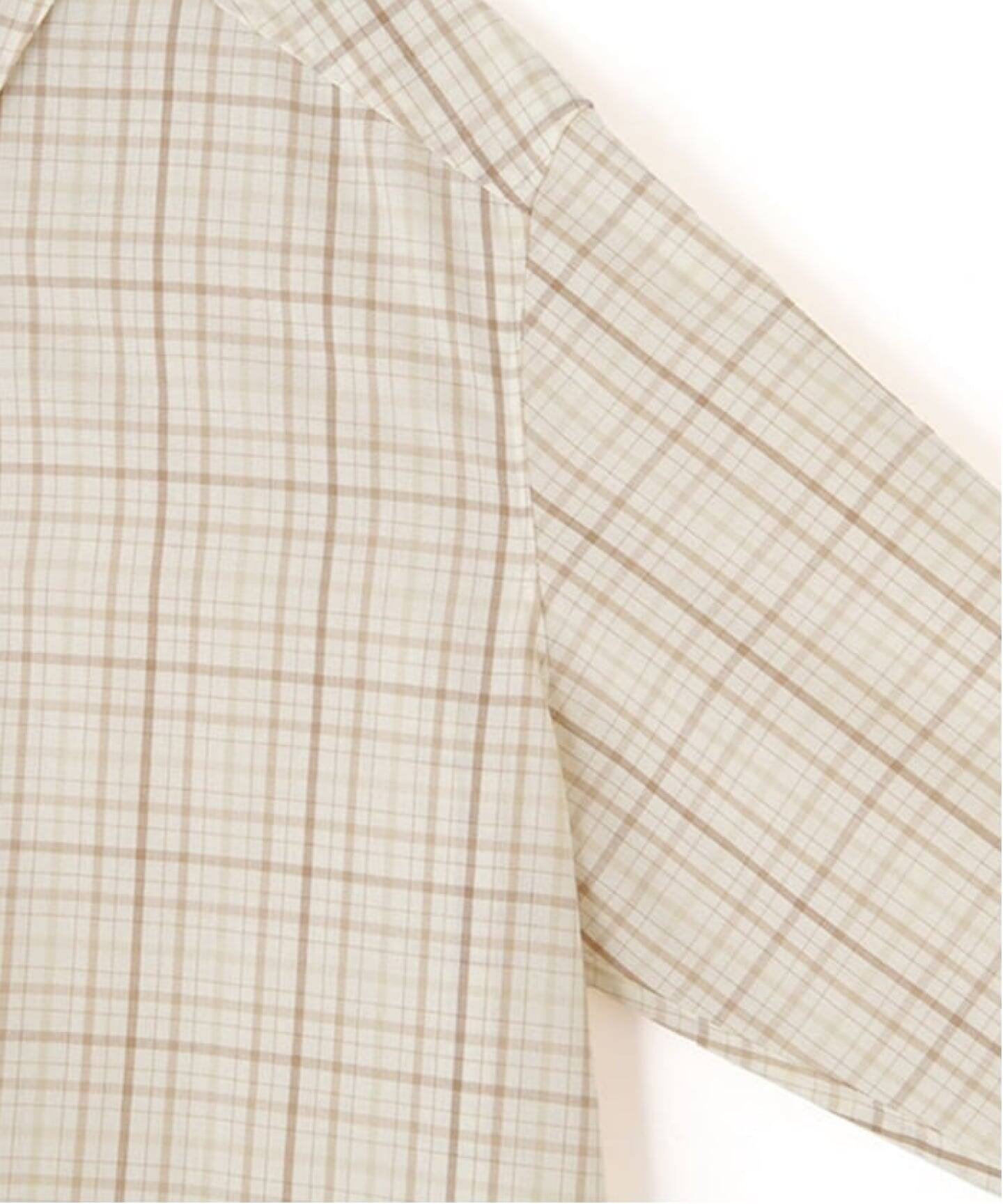 ETRE TOKYO ブラウン チェック柄シャツ Fサイズ ETRE TOKYO オリジナルマルチチェックシャツ（シャツ／ブラウス