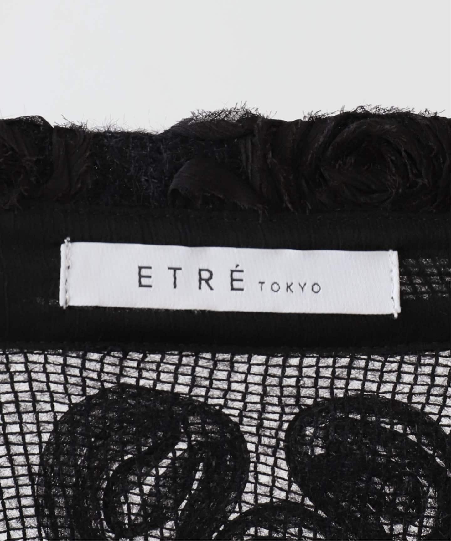 ETRE TOKYO コードエンブロイダリーブラッシュドチュールシャツ