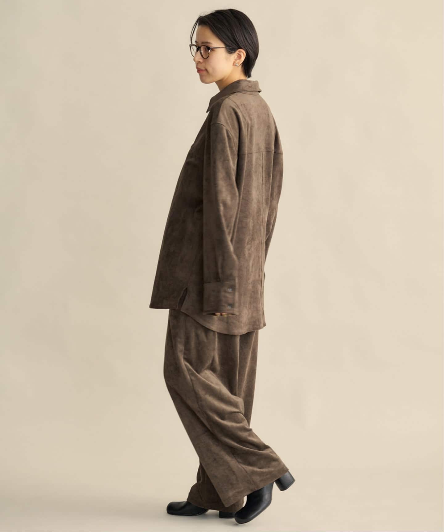 ETRE TOKYO フェイクスウェードオーバーサイズシャツ（シャツ