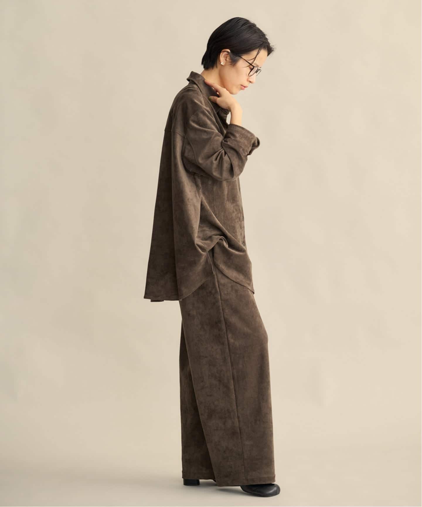 ETRE TOKYO フェイクスウェードオーバーサイズシャツ（シャツ