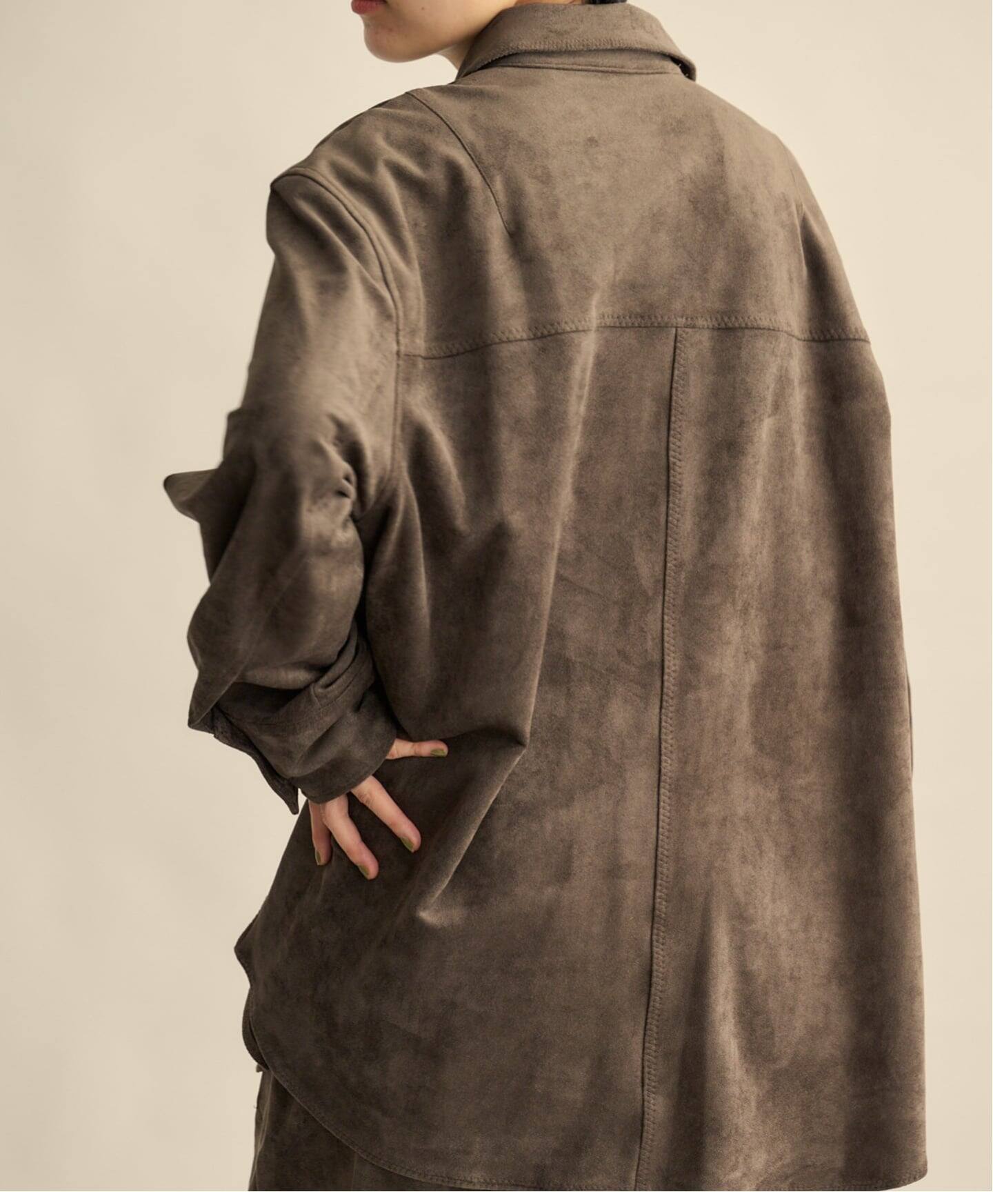 ETRE TOKYO フェイクスウェードオーバーサイズシャツ（シャツ