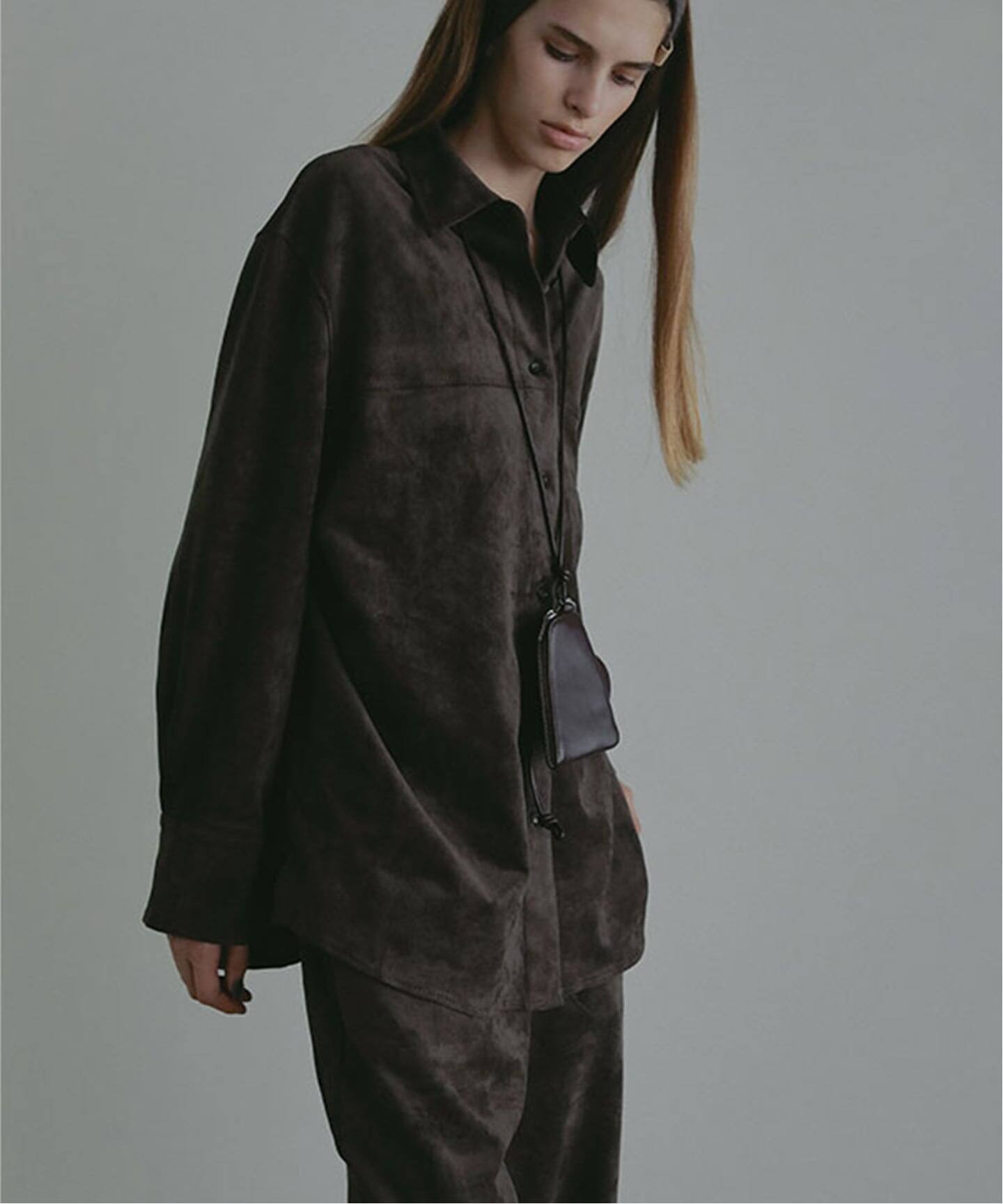 ETRE TOKYO フェイクスウェードオーバーサイズシャツ（シャツ