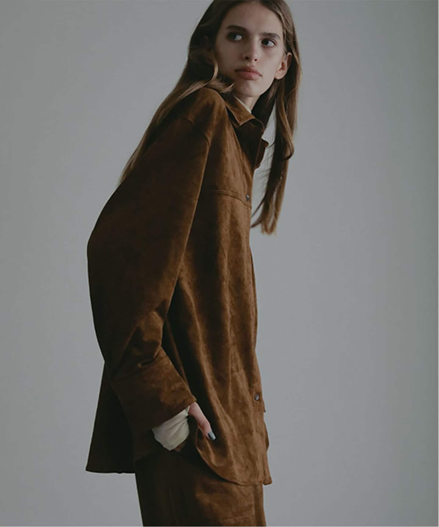 ETRE TOKYO フェイクスウェードオーバーサイズシャツ（シャツ