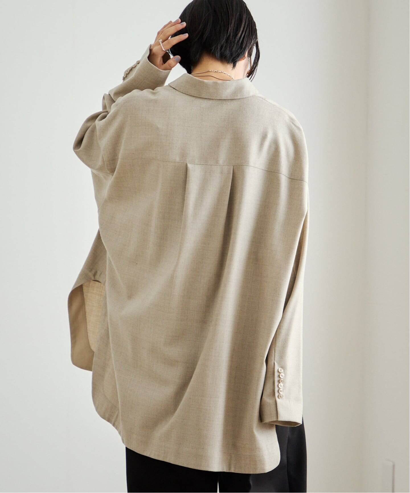 ETRE TOKYO ハイカウントフラノオーバーサイズシャツ（シャツ