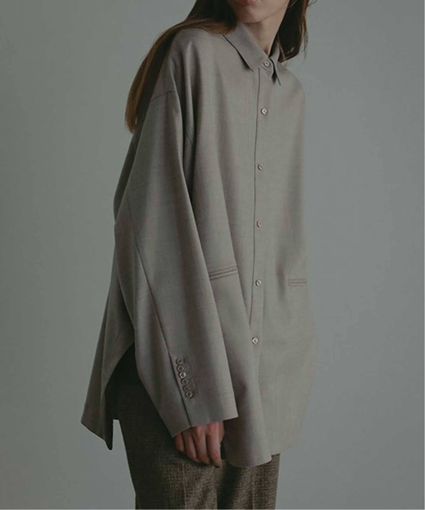 ETRE TOKYO ハイカウントフラノオーバーサイズシャツ（シャツ