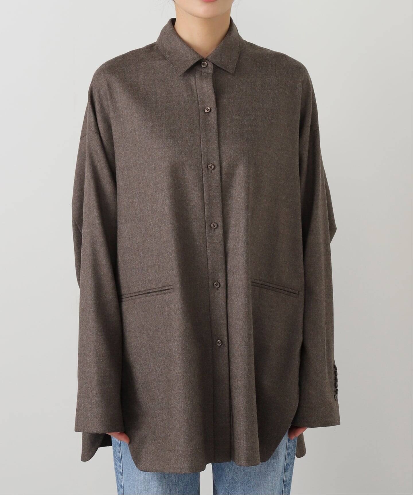 ETRE TOKYO ハイカウントフラノオーバーサイズシャツ（シャツ