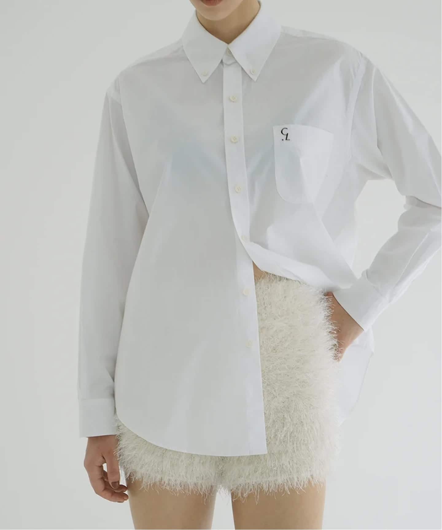 トップス CLANE LOGO BUTTON-DOWN BASIC SHIRTS CLANE LOGO BUTTON-DOWN BASIC SHIRTS（シャツ／ブラウス