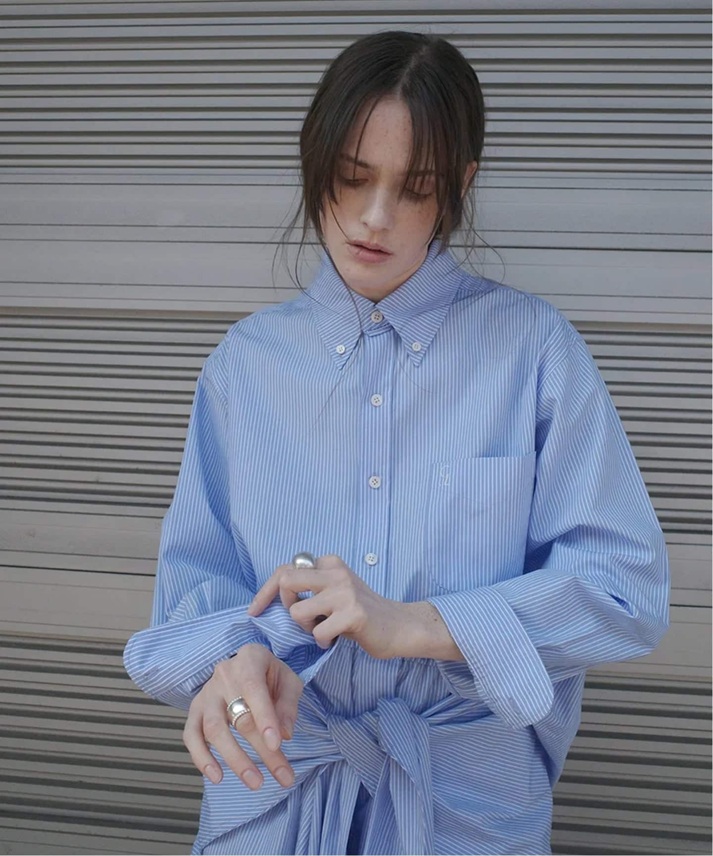 トップス CLANE LOGO BUTTON-DOWN BASIC SHIRTS LOGO BUTTON-DOWN BASIC SHIRTS｜TOPS(トップス)｜CLANE