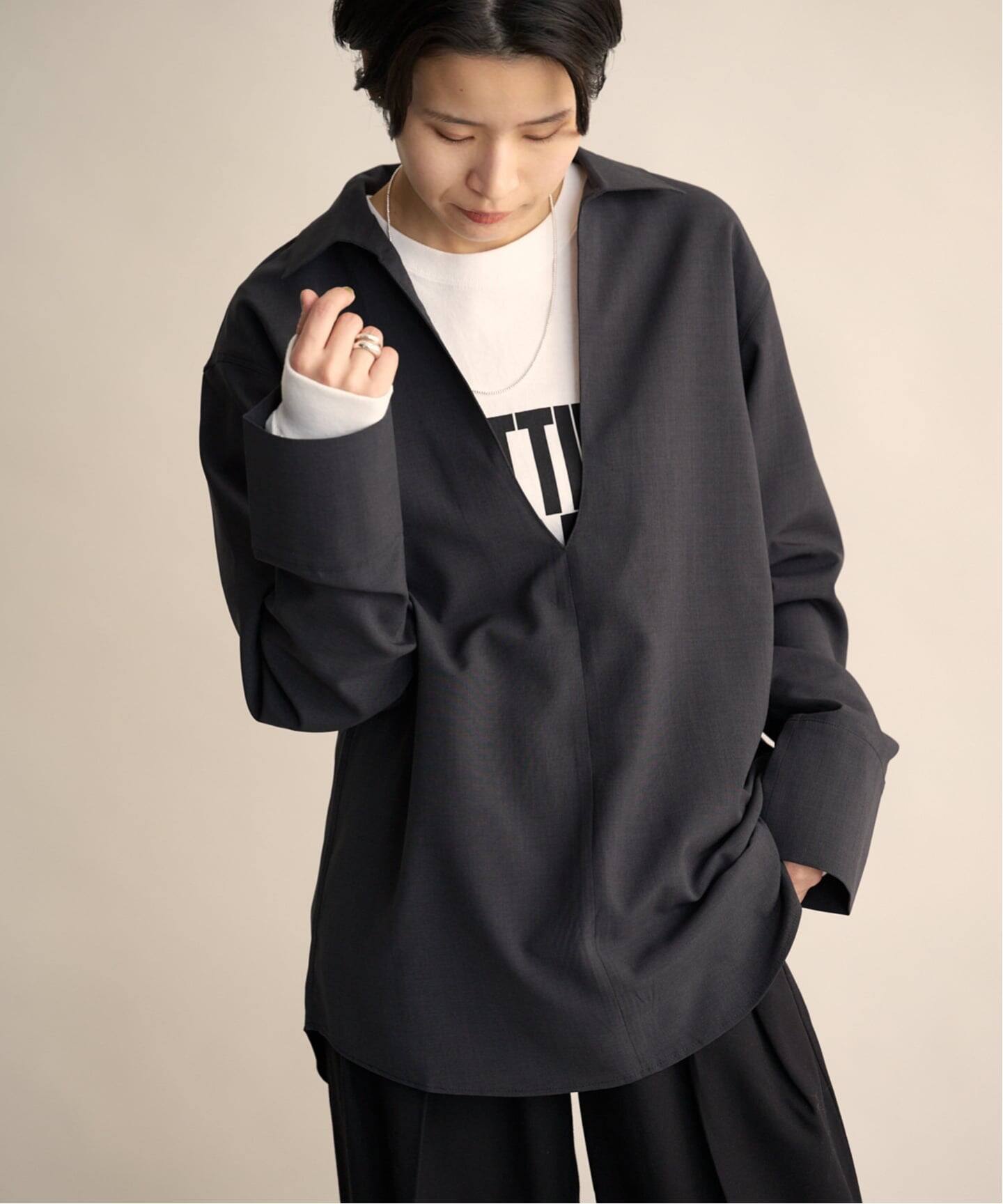 【anuke】Deep Skipper Shirts anuke Deep Skipper Shirts（シャツ／ブラウス）｜BOICE FROM