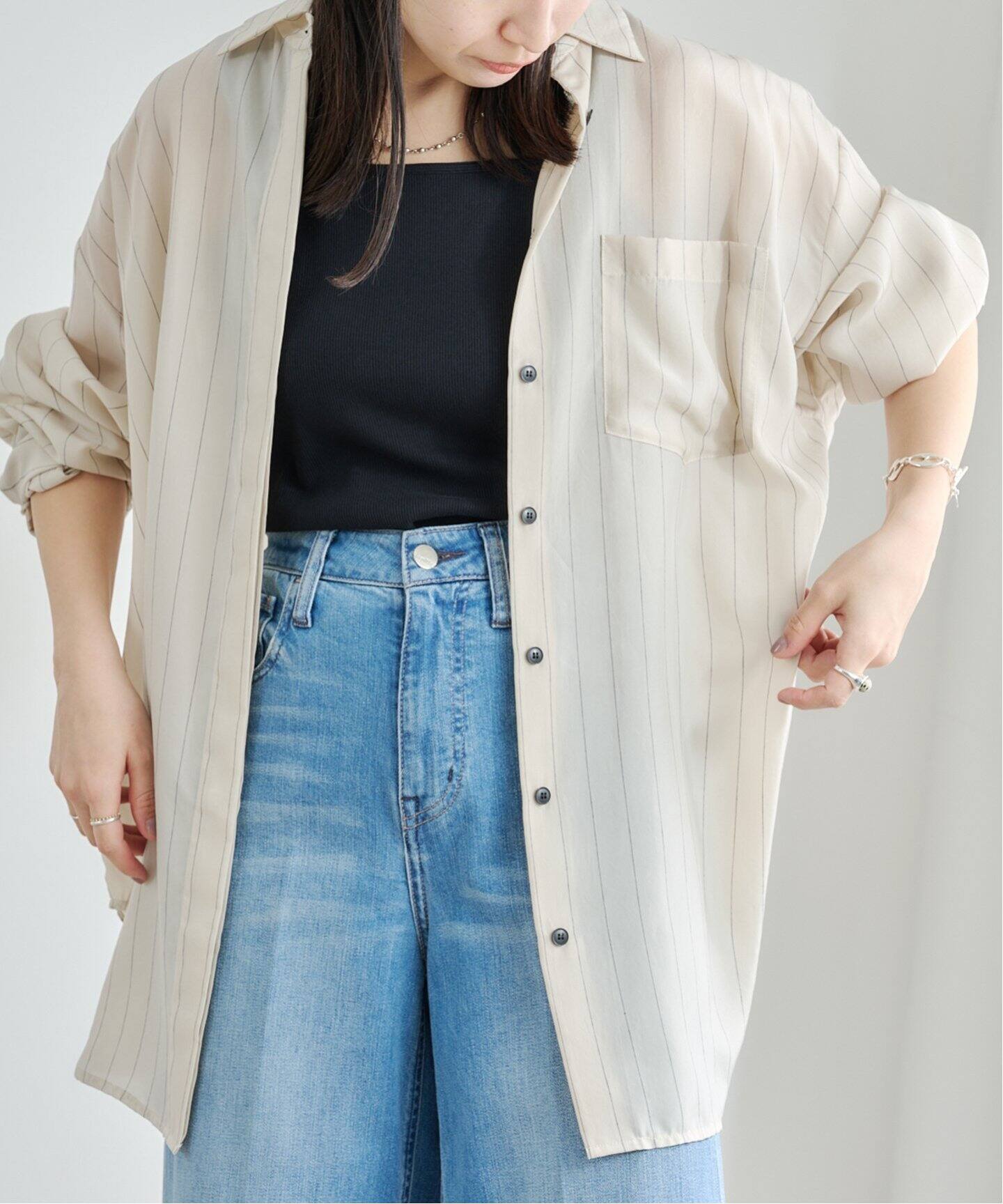 TODAYFUL Stripe Silky Shirts（シャツ／ブラウス）｜BOICE FROM  