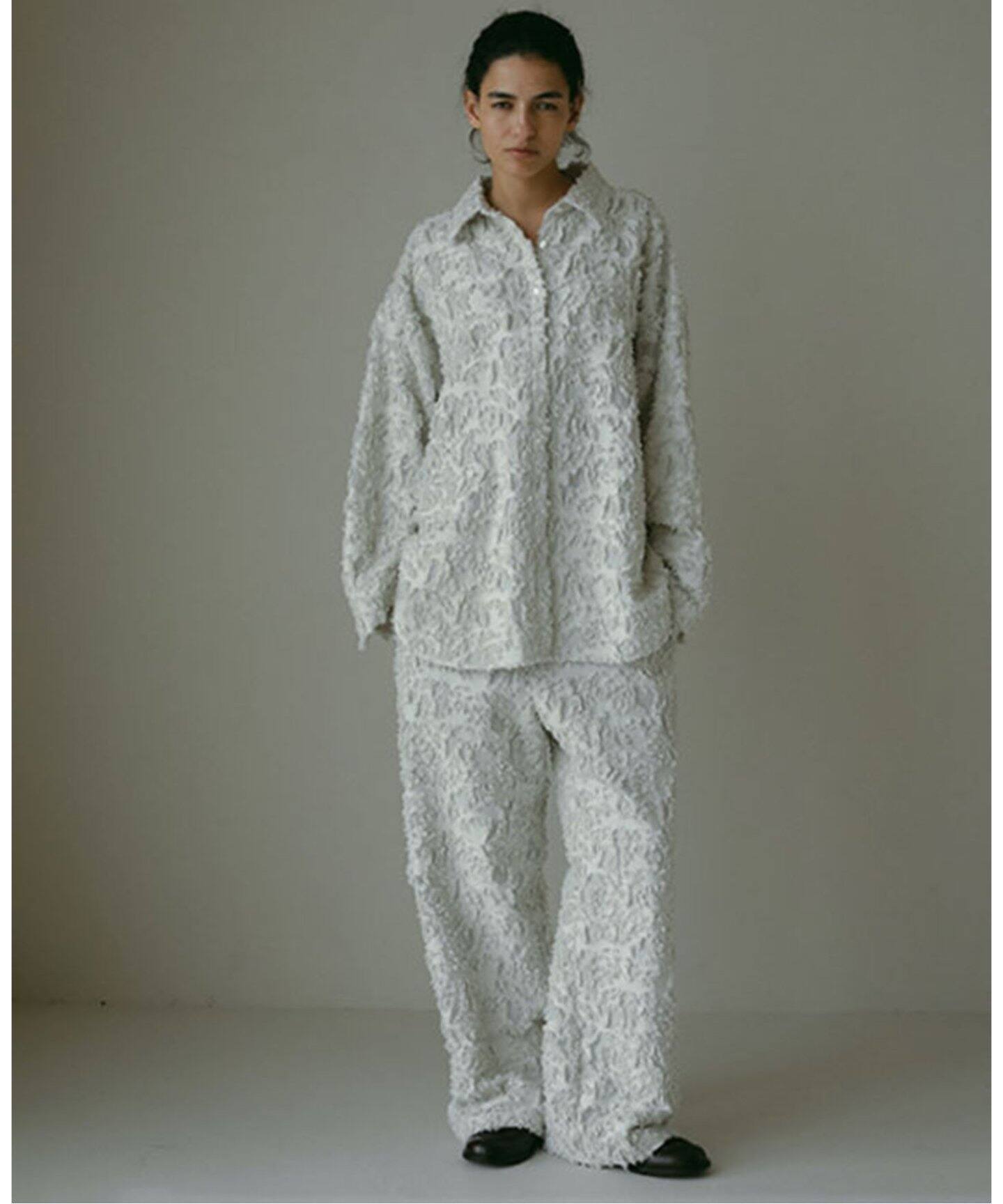 ETRE TOKYO カットジャガードオーバーサイズシャツ（シャツ／ブラウス  