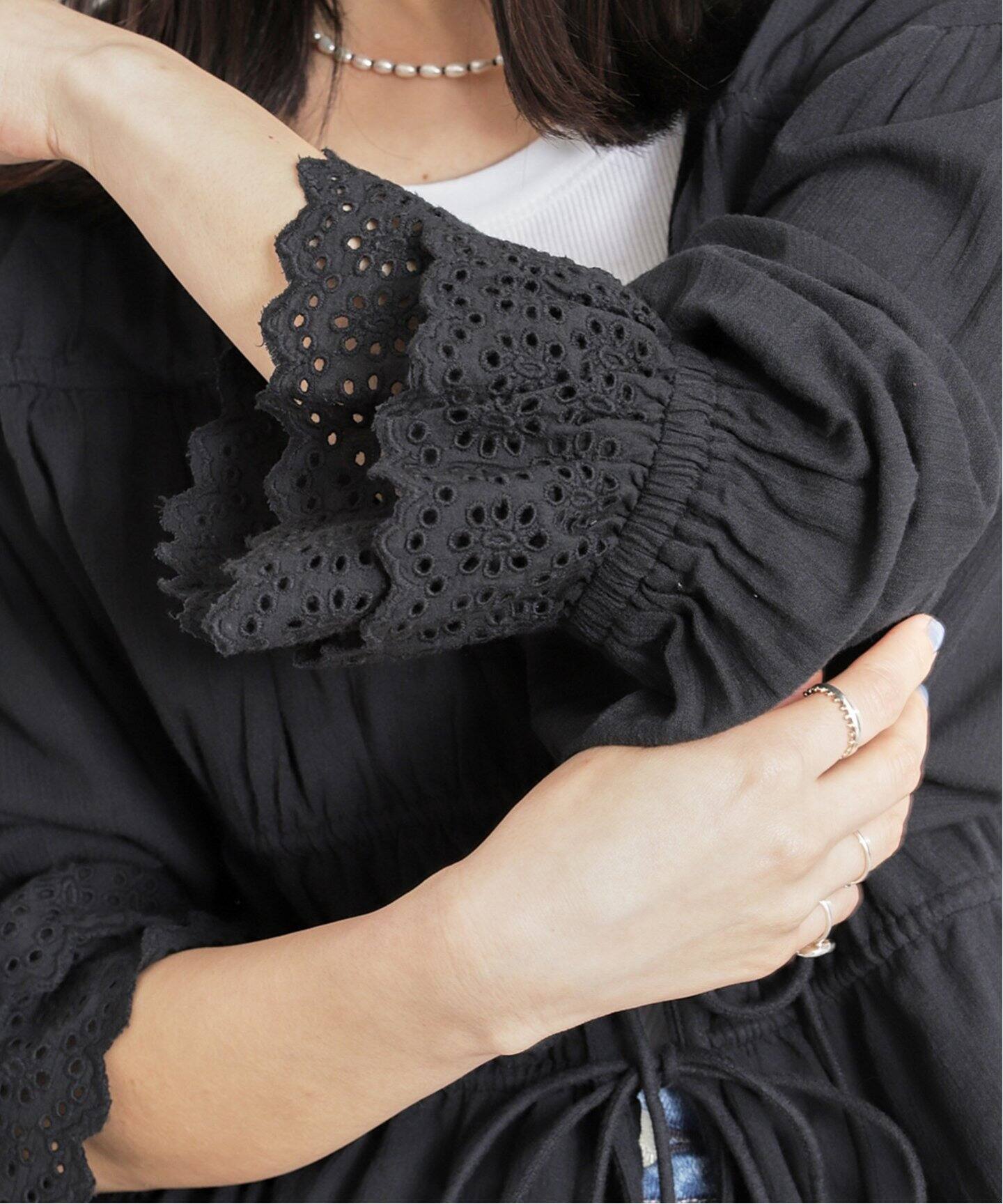 anuke Vneck Lace Blouse 62510408（シャツ／ブラウス）｜BOICE FROM 