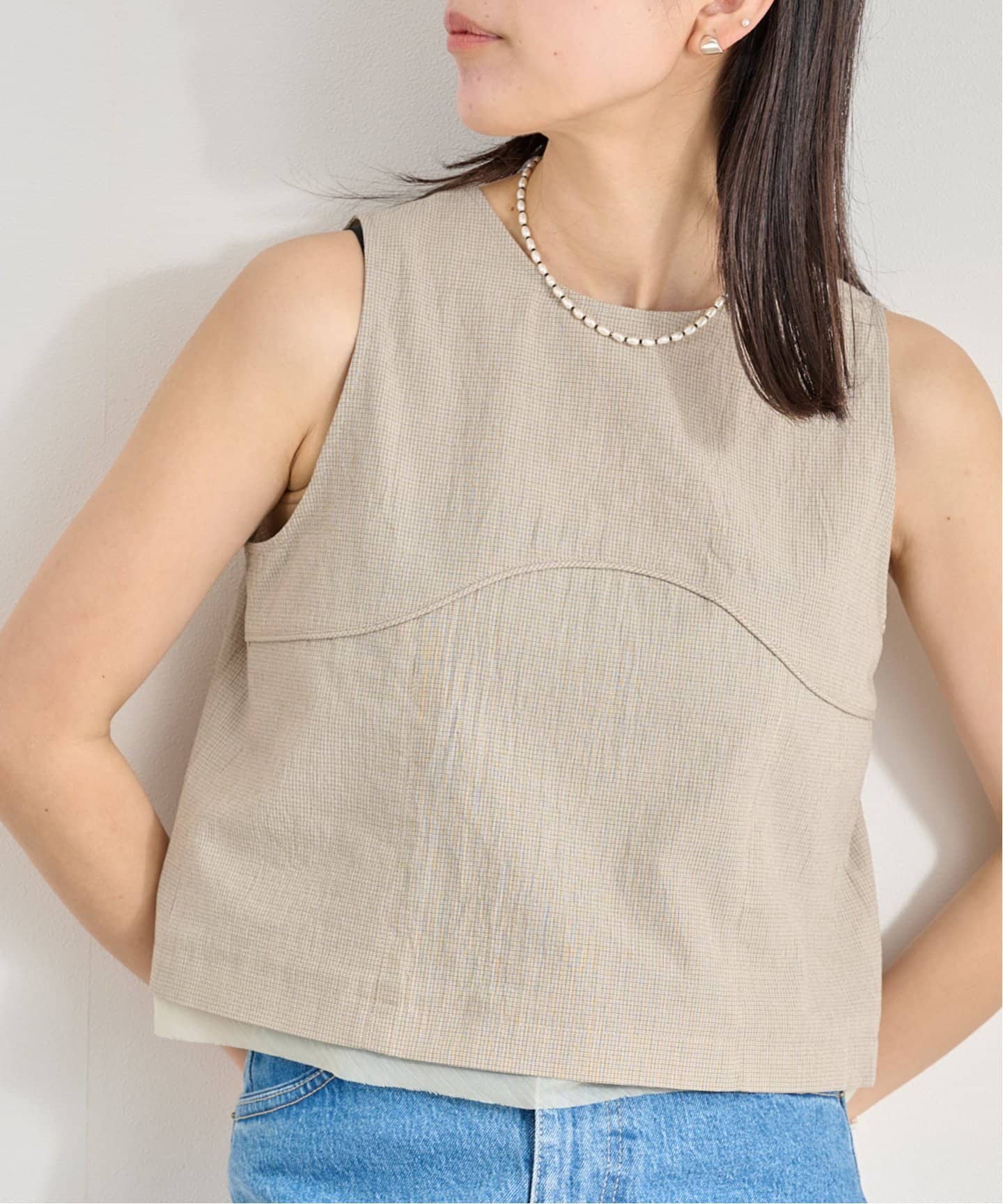 【新品】anuke Backopen Check Tops ànuke online store（アンヌーク） / Backopen Check