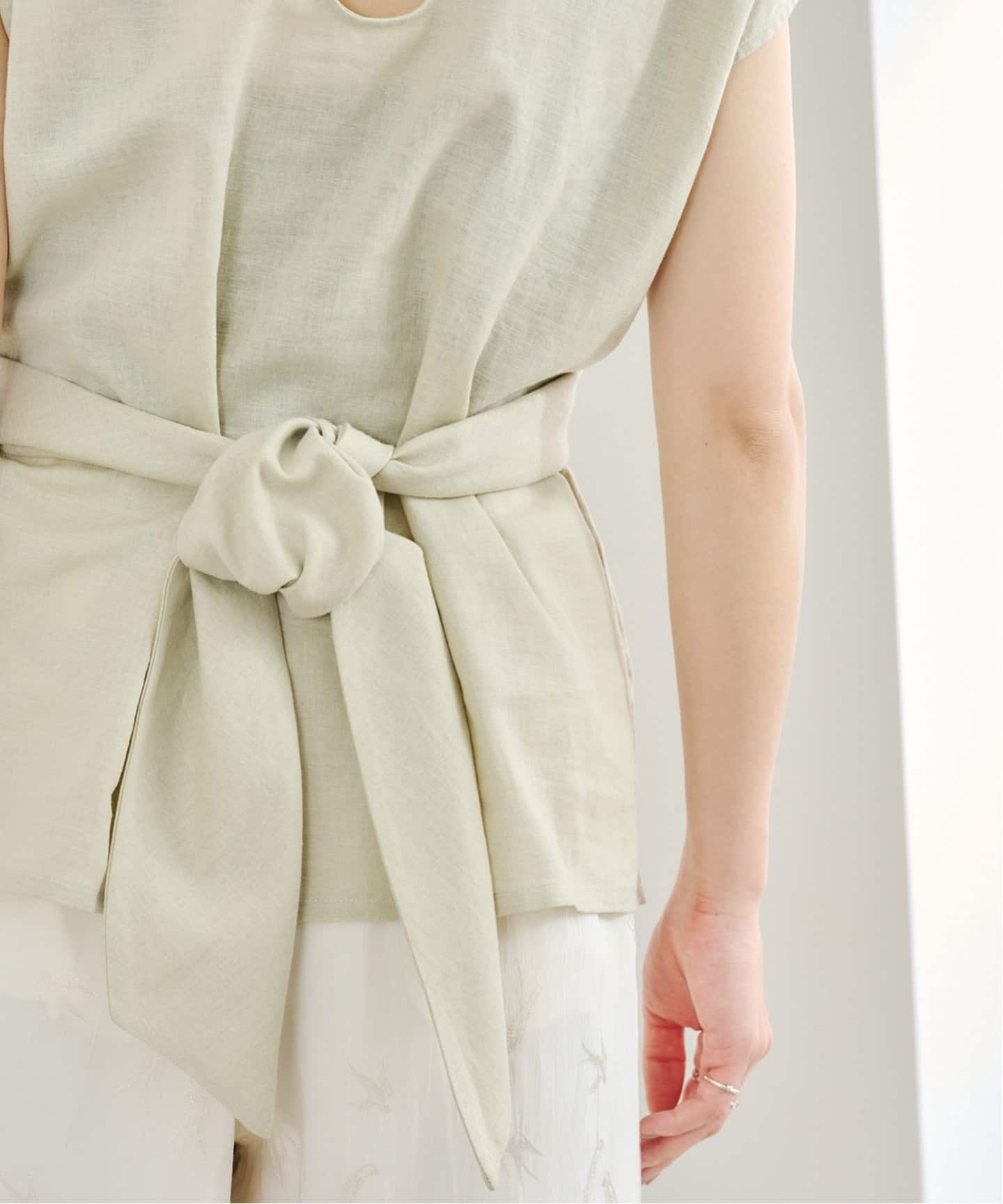anuke Linen Cachecoeur Topsリネンカシュクールトップス ànuke online store（アンヌーク） / Linen Cachecoeur