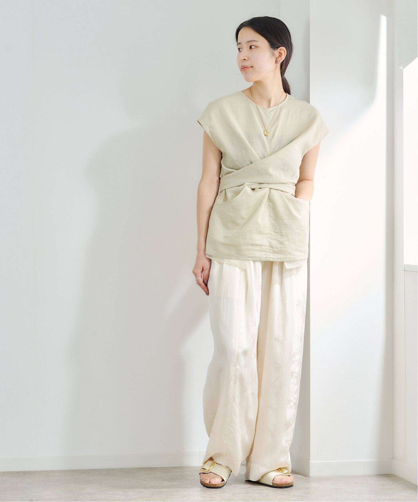anuke Linen Cachecoeur Tops 62510431（シャツ／ブラウス