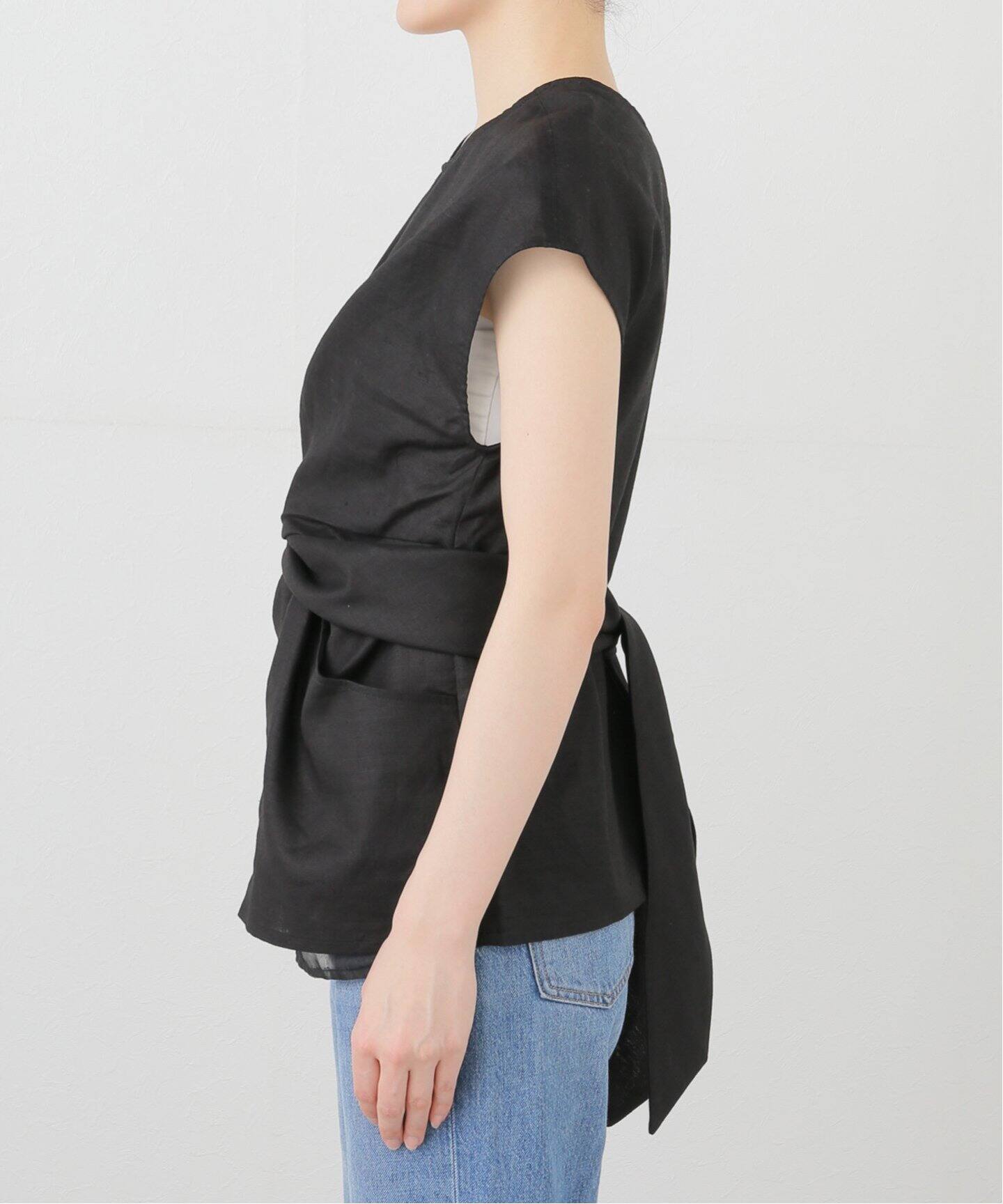 アンヌーク　Linen Cachecoeur Tops ベージュ anuke Linen Cachecoeur Tops 62510431（シャツ／ブラウス