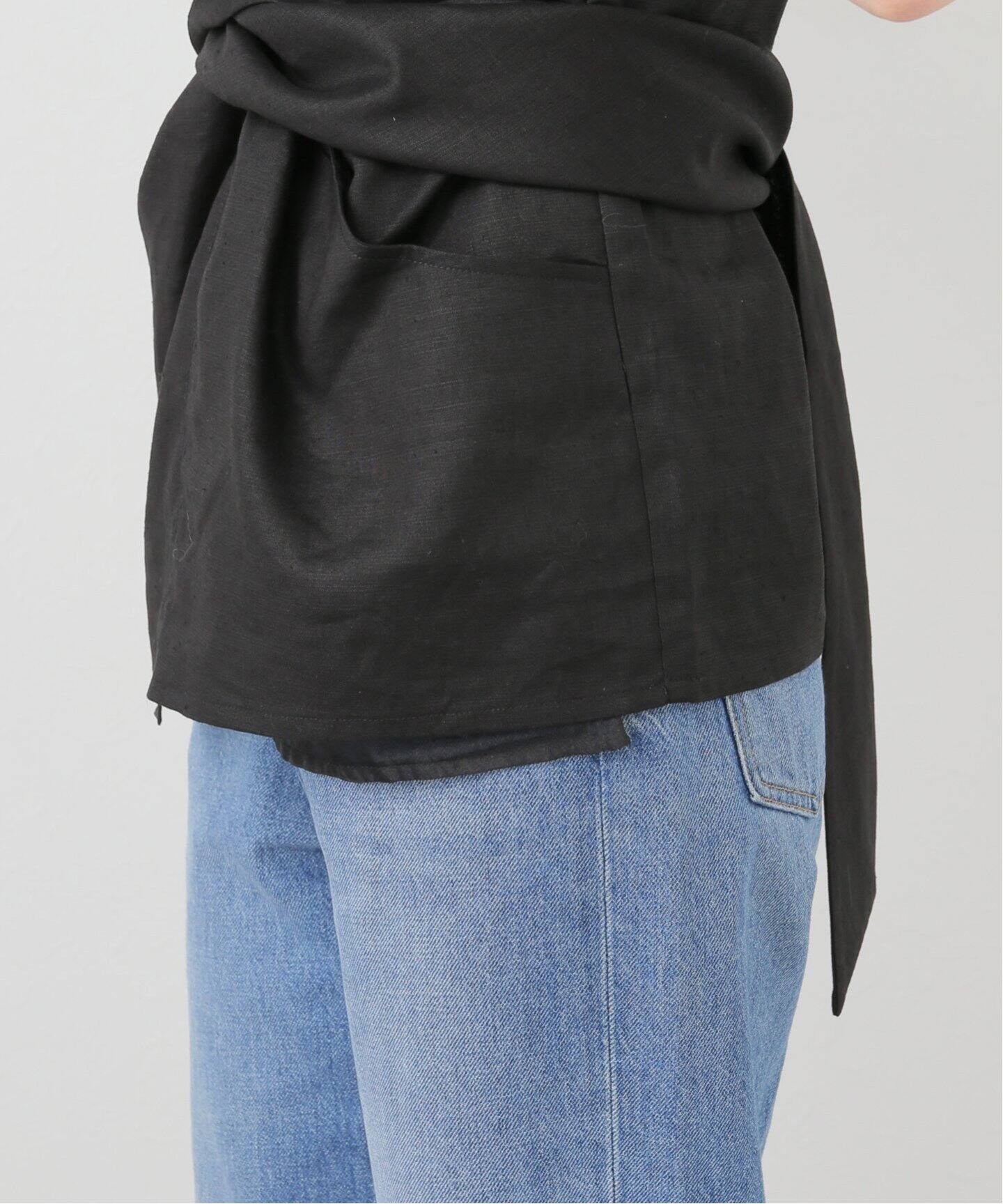クッキー様　Linen Cachecoeur Tops ブラック クッキー様 Linen Cachecoeur Tops ブラック レディース
