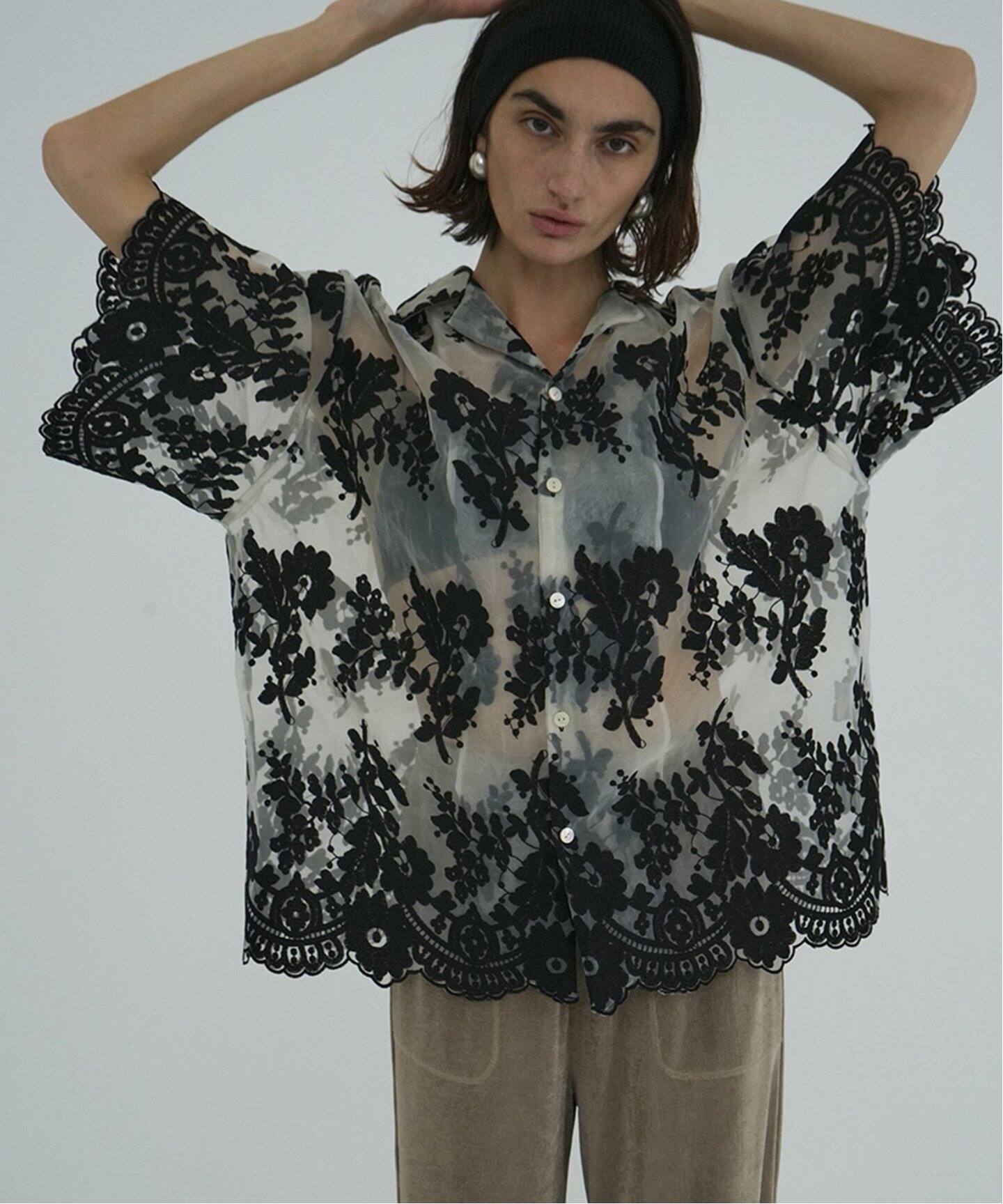 CLANE SHEER FROWER LACE SHIRT（シャツ／ブラウス）｜BOICE FROM 