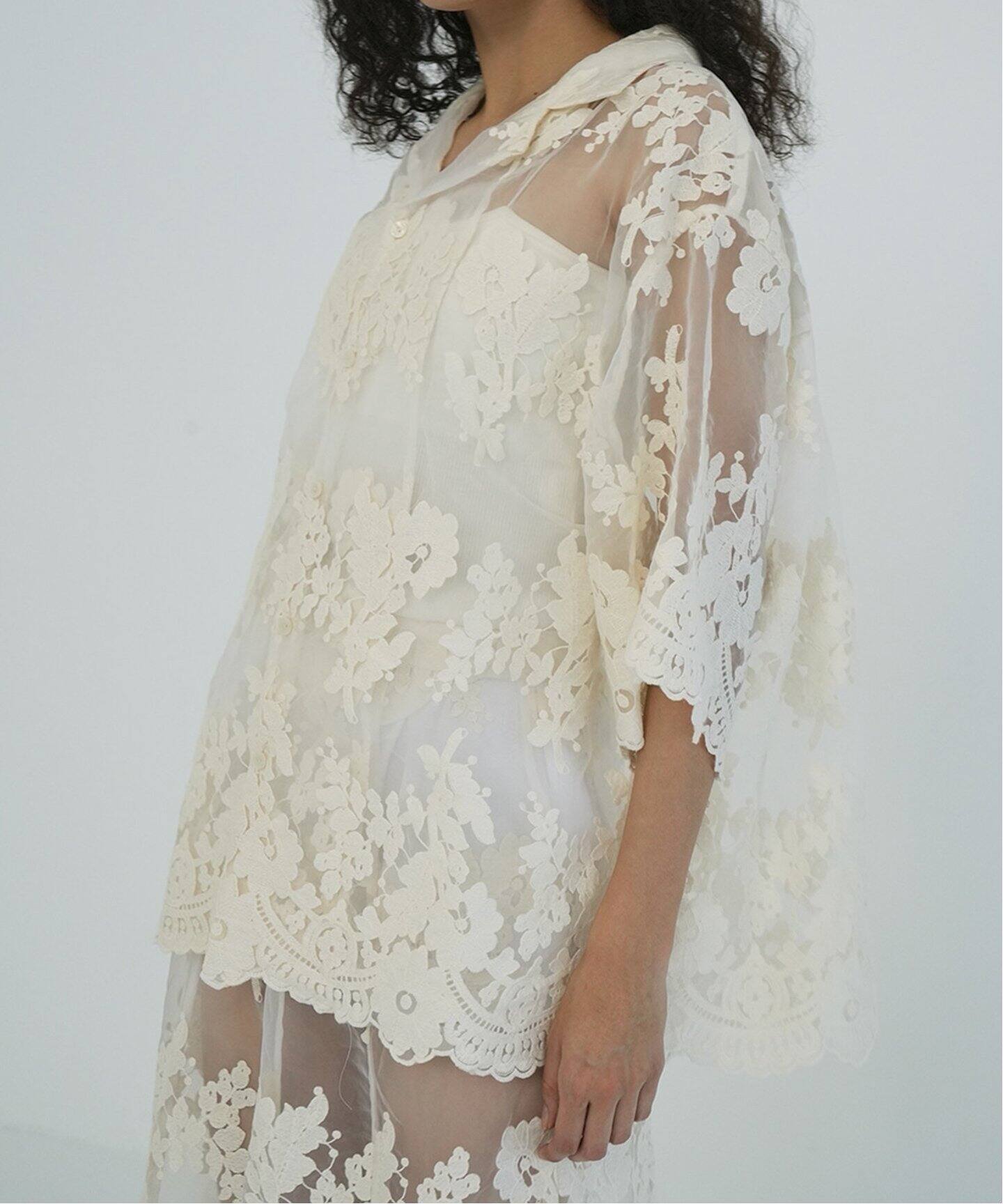 CLANE SHEER FROWER LACE SHIRT（シャツ／ブラウス）｜BOICE FROM  
