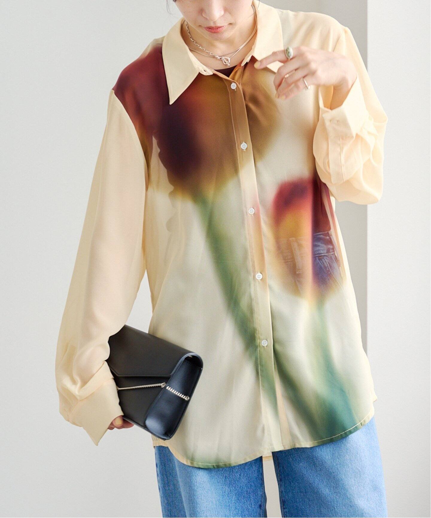 bernhardwillhelmシルク混ローズプリントトップスポンチョシャツ STB1124S0399_zo_c101.jpg