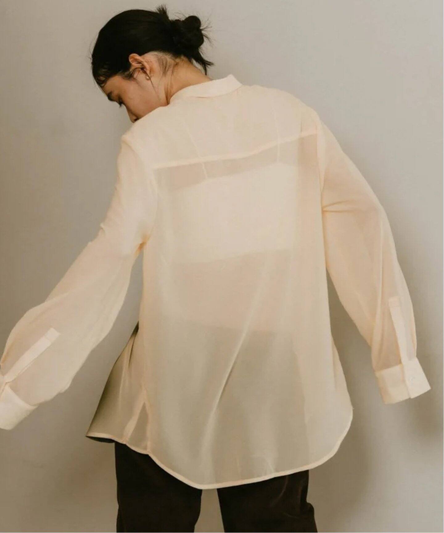 KnuthMarf flower print sheer shirtchrome KM25SUN05（シャツ