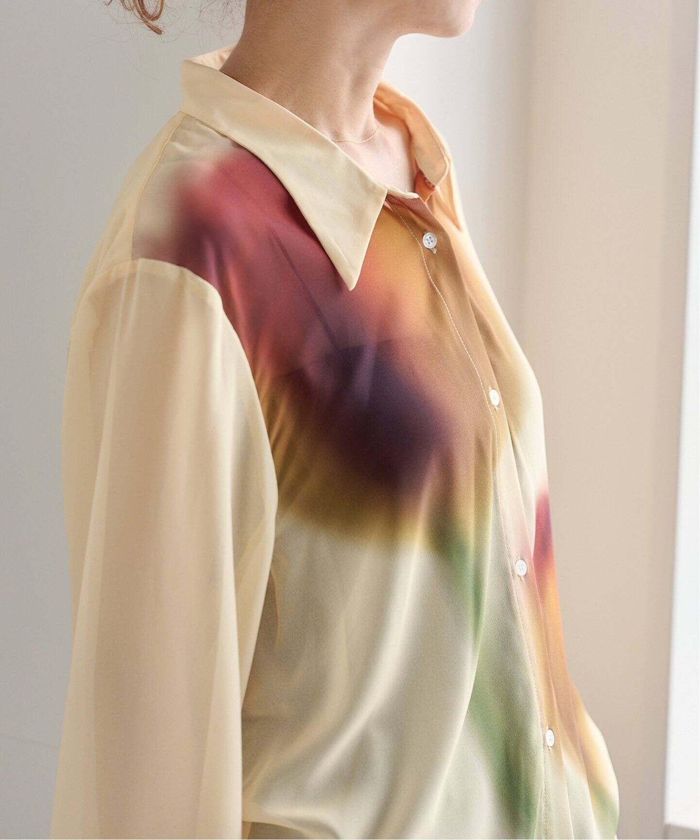 KnuthMarf flower print sheer shirtchrome KM25SUN05（シャツ