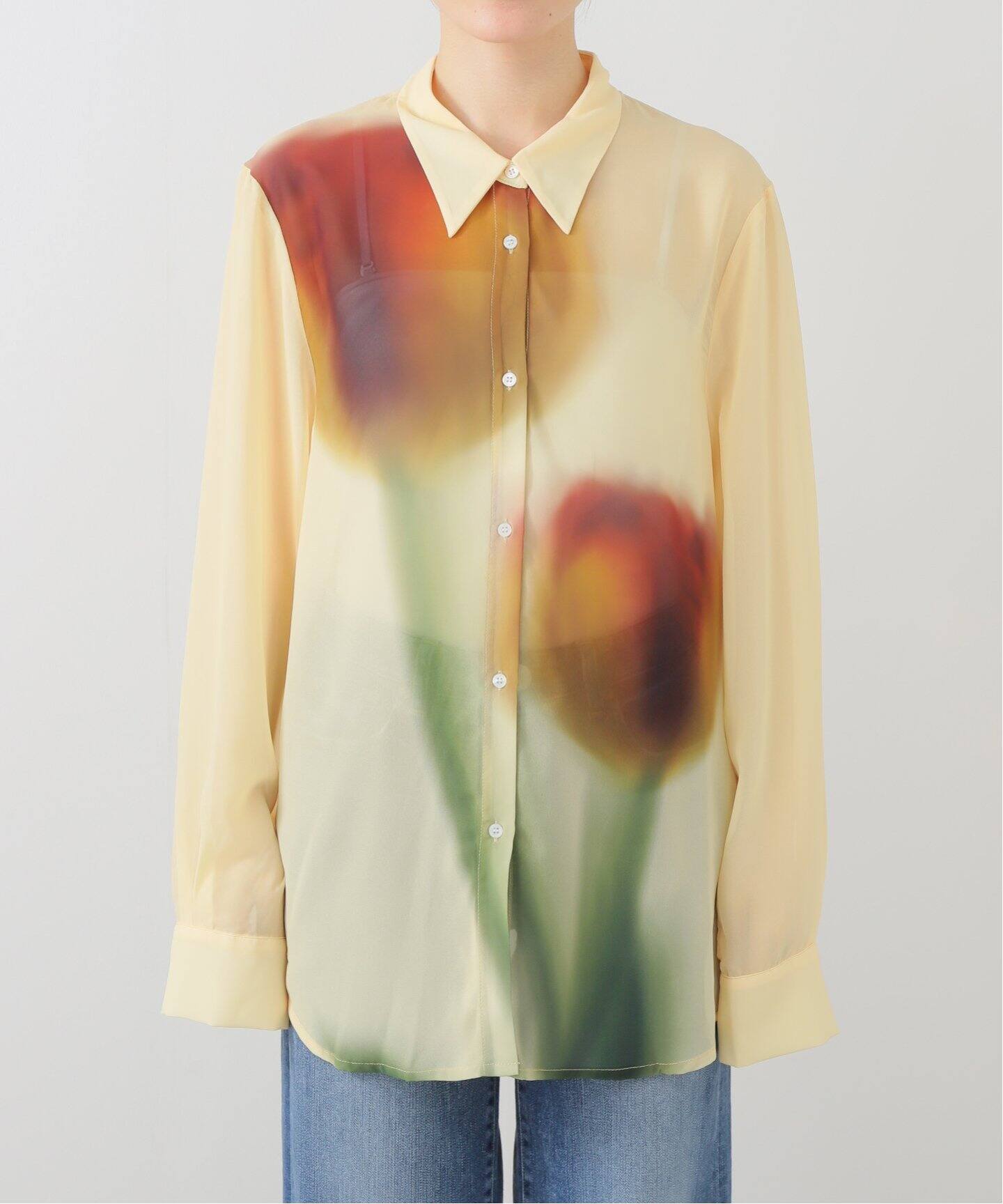KnuthMarf flower print sheer shirtchrome KM25SUN05（シャツ 