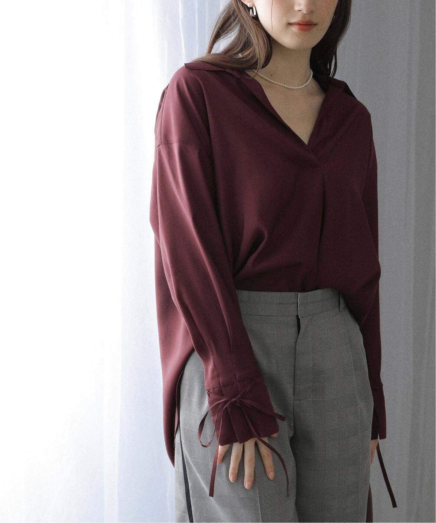 洗える】スキッパーオータムシャツ（シャツ／ブラウス）｜La Totalite