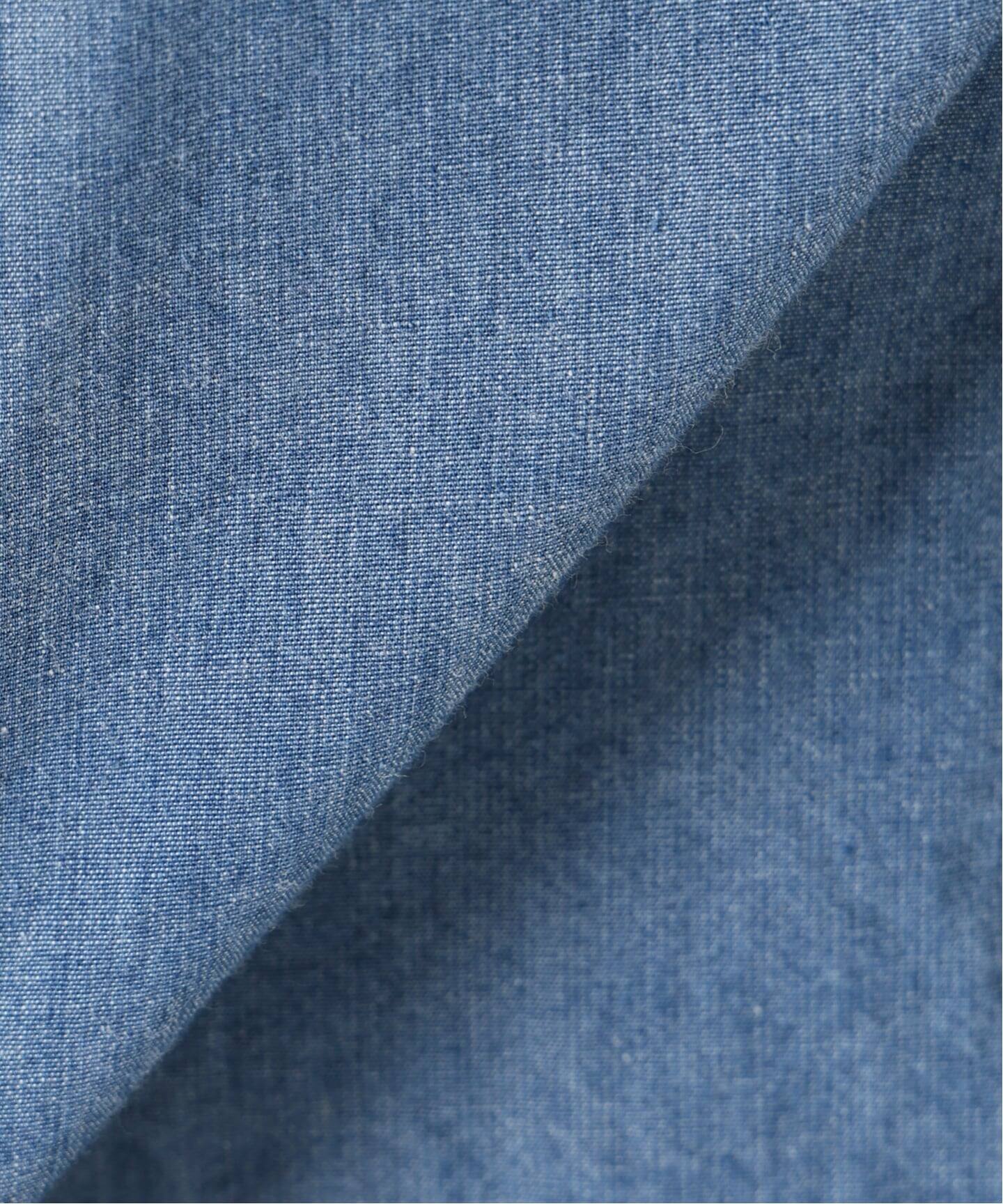 洗える】パールダンガリーシャツ（シャツ／ブラウス）｜La Totalite