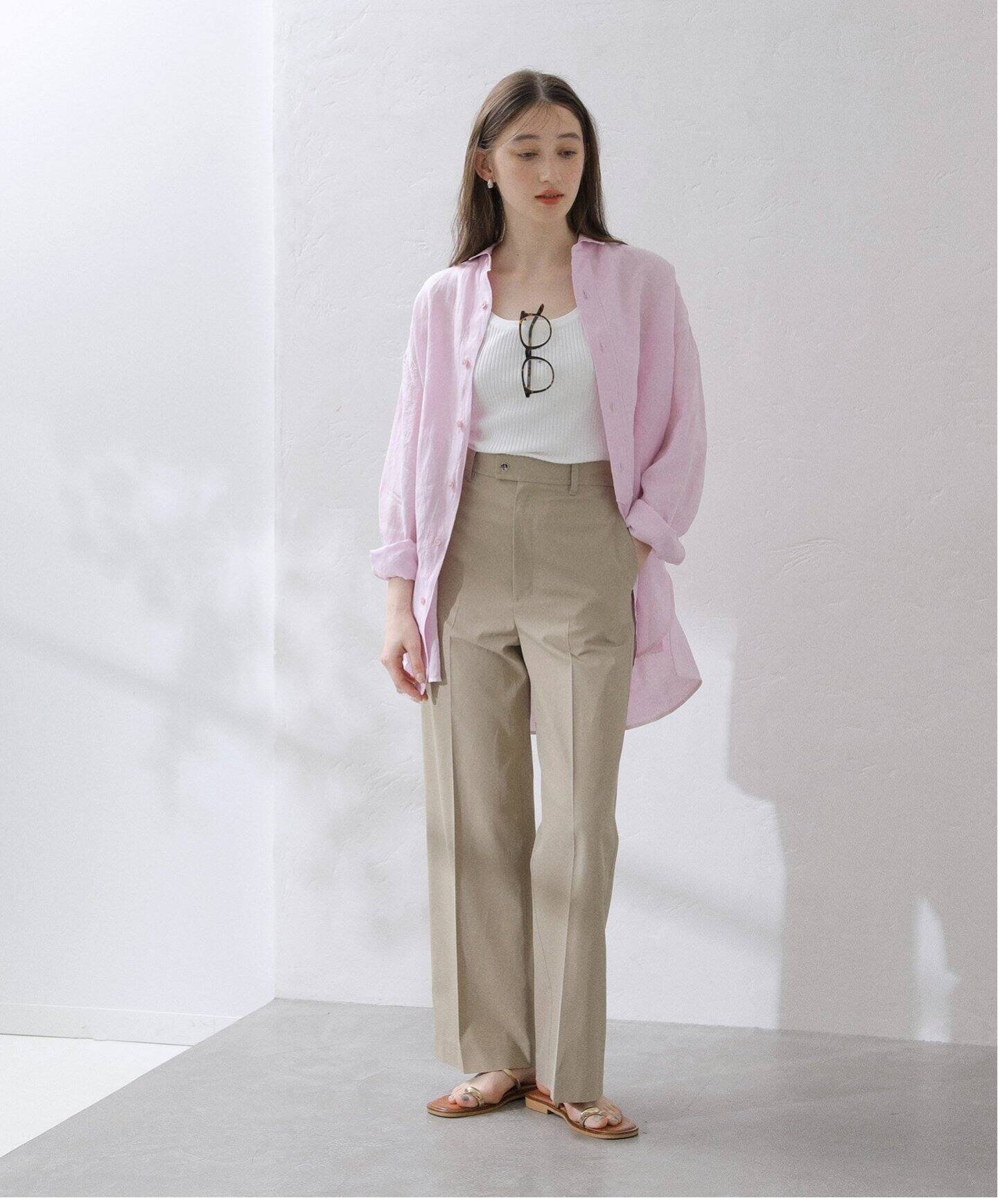 洗える】TICCA/ティッカ リネンスクエアビッグシャツUNI（シャツ 