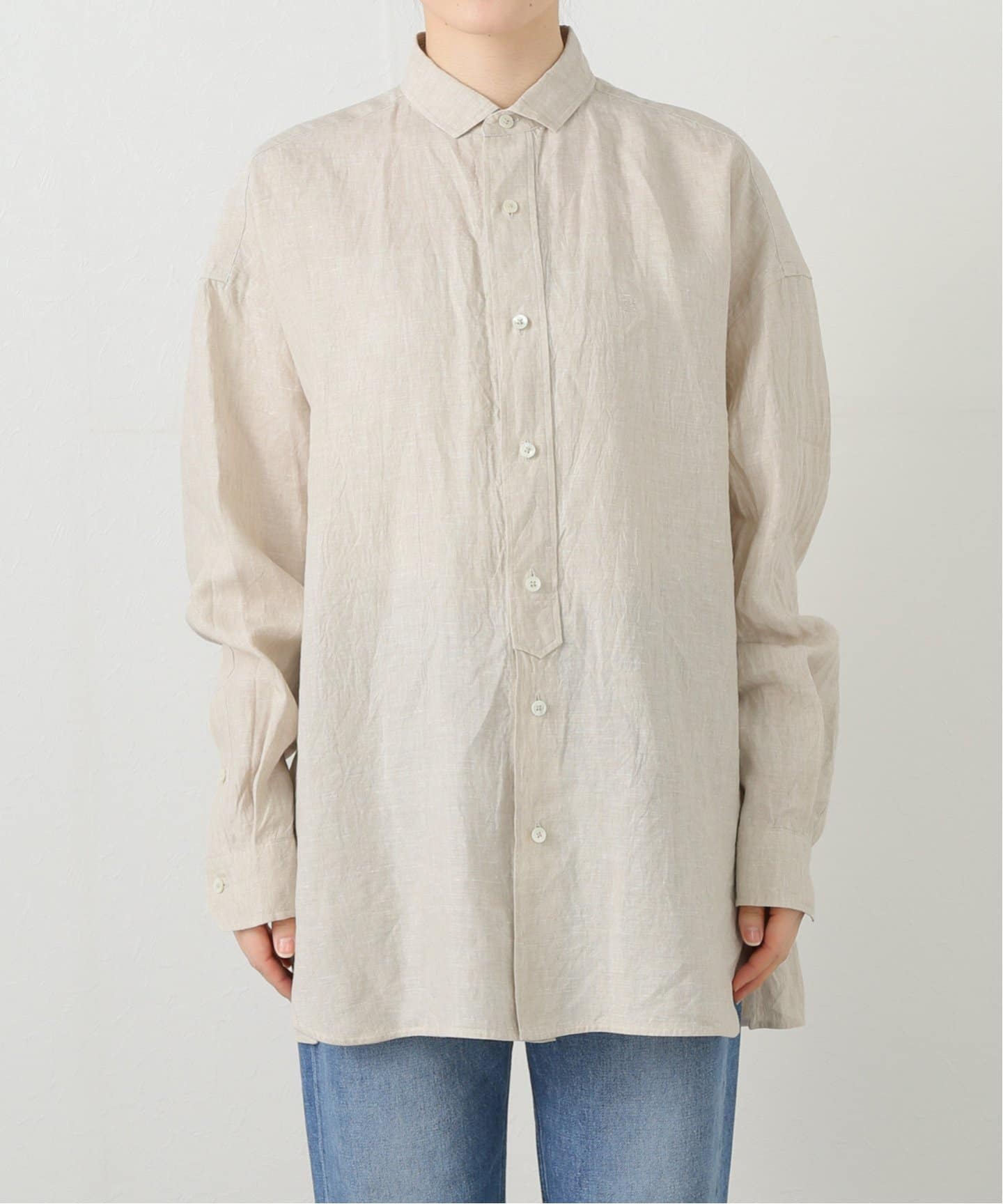 洗える】TICCA/ティッカ リネンスクエアビッグシャツUNI（シャツ