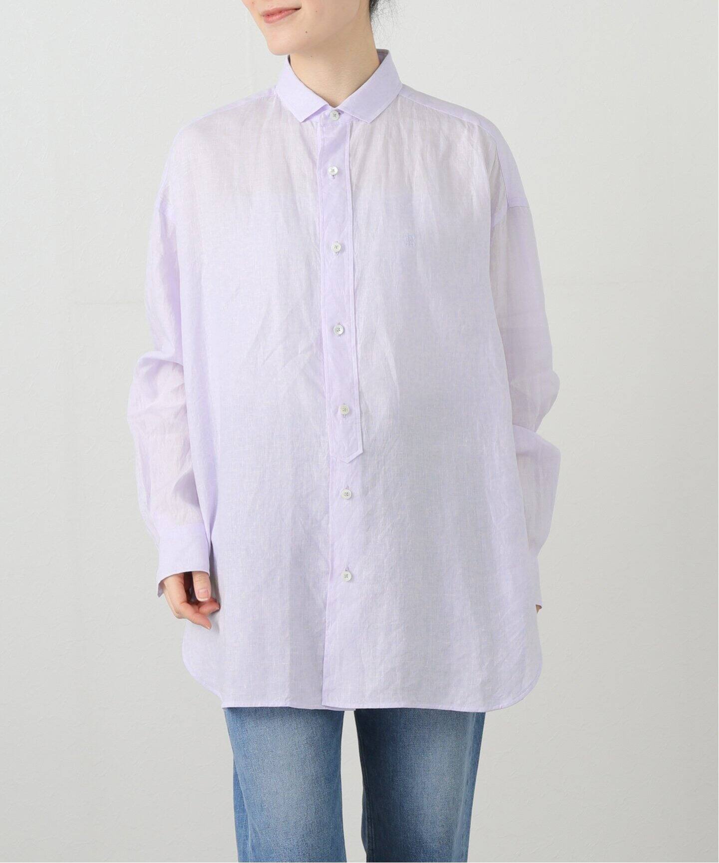 洗える】TICCA/ティッカ リネンスクエアビッグシャツUNI（シャツ 