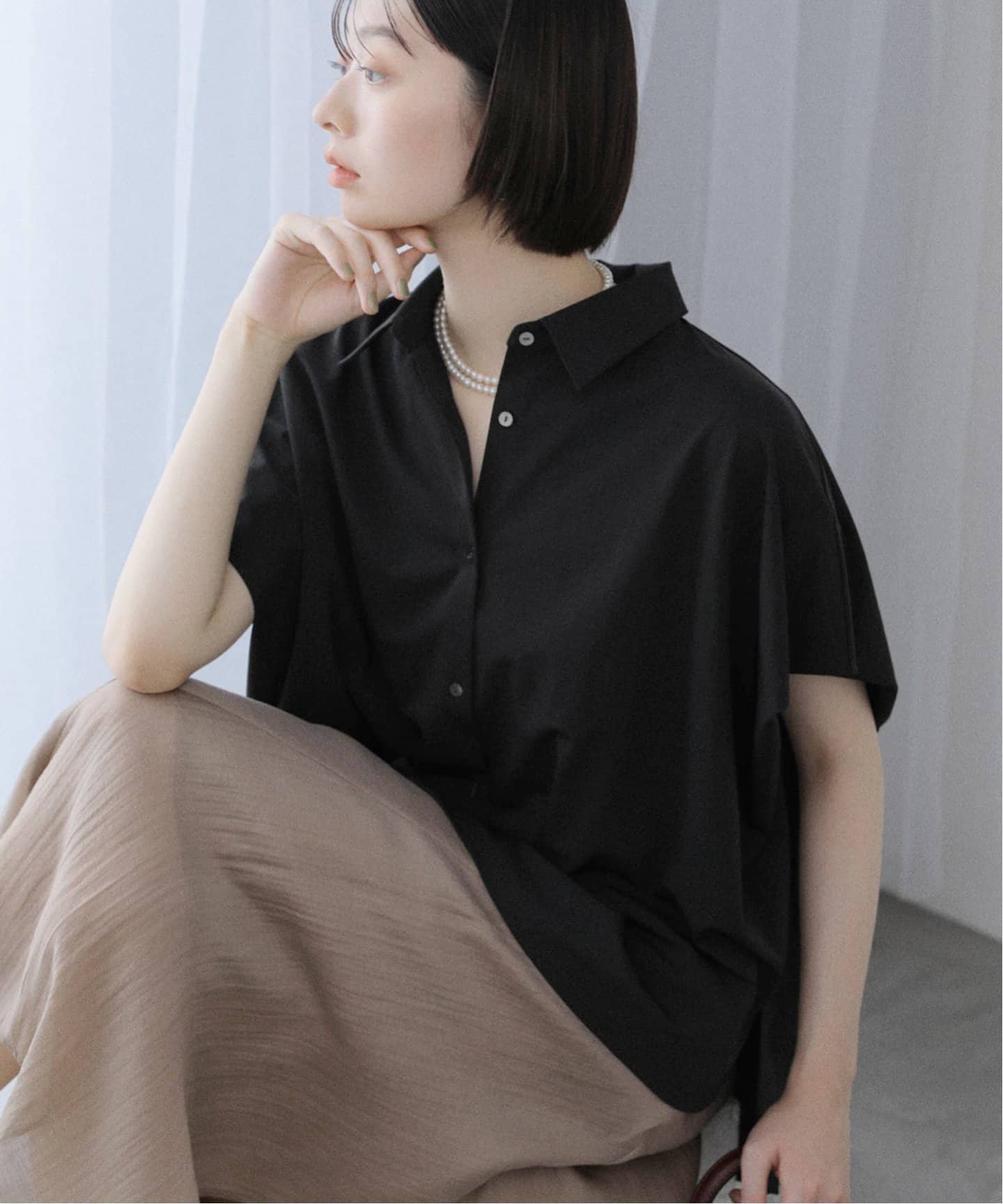 洗える】ストレッチシャツ（シャツ／ブラウス）｜La Totalite（ラ