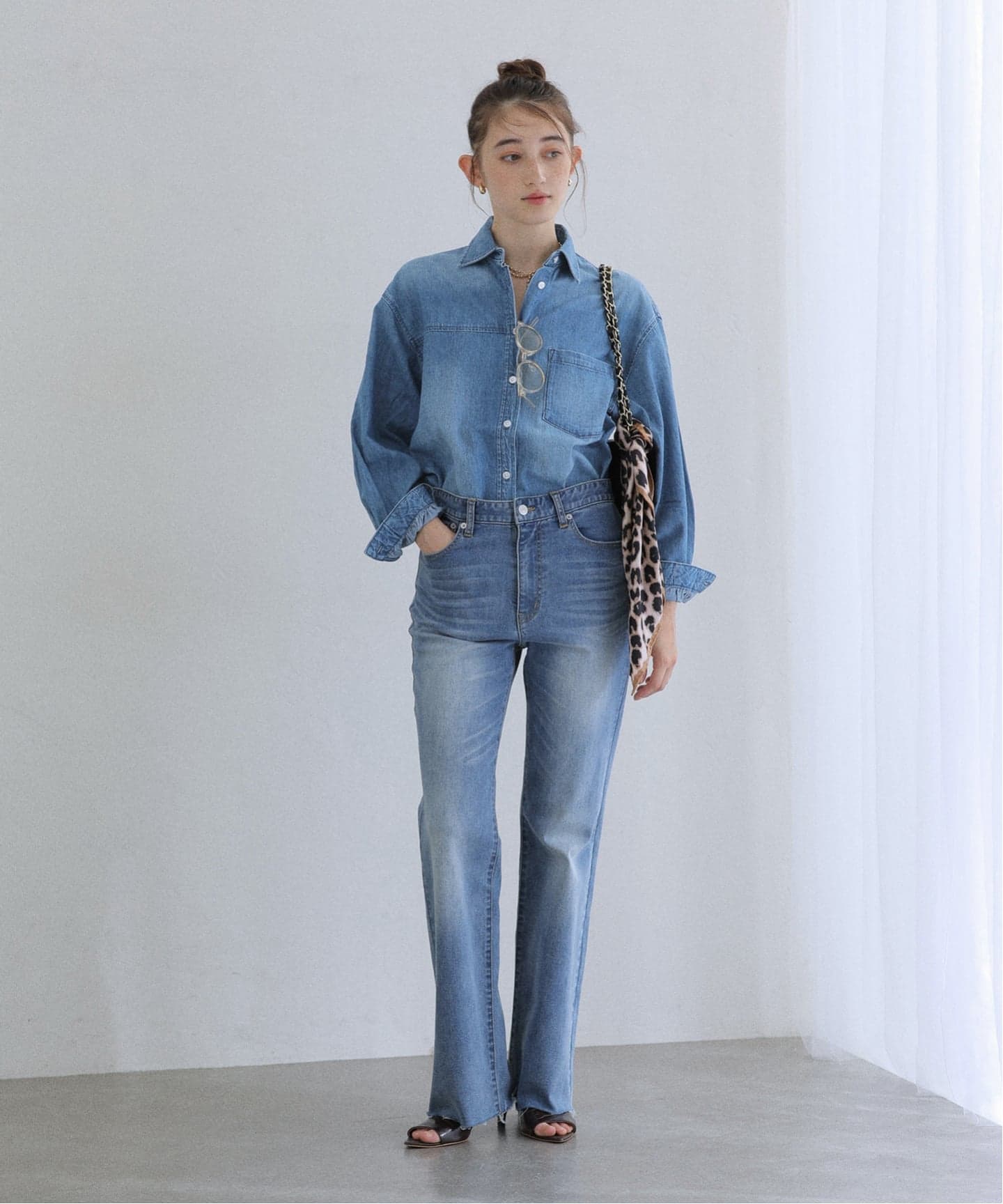 ブラウス シャツ 「洗える」Healthy Denim /ヘルシーデニム　デニムシャツ Tomato レディース 洗える】Healthy Denim /ヘルシーデニム デニムシャツ Tomato