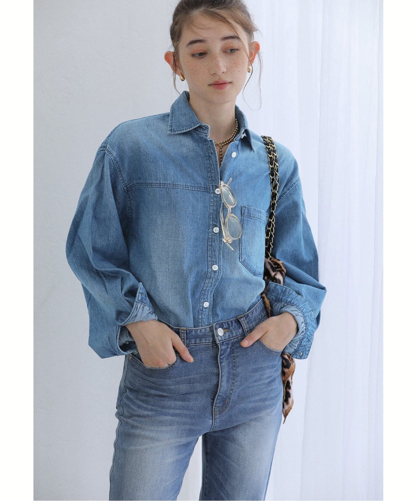 ブラウス シャツ 「洗える」Healthy Denim /ヘルシーデニム　デニムシャツ Tomato レディース 洗える】Healthy Denim /ヘルシーデニム デニムシャツ Tomato