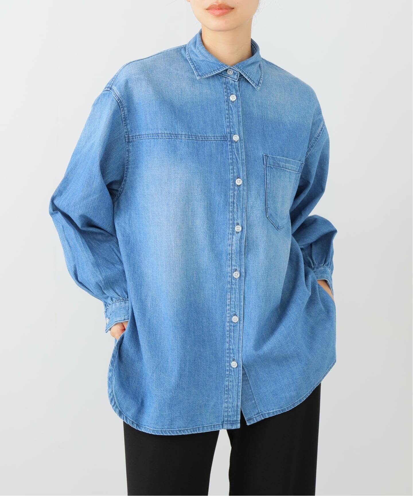 洗える】Healthy Denim /ヘルシーデニム デニムシャツ Tomato