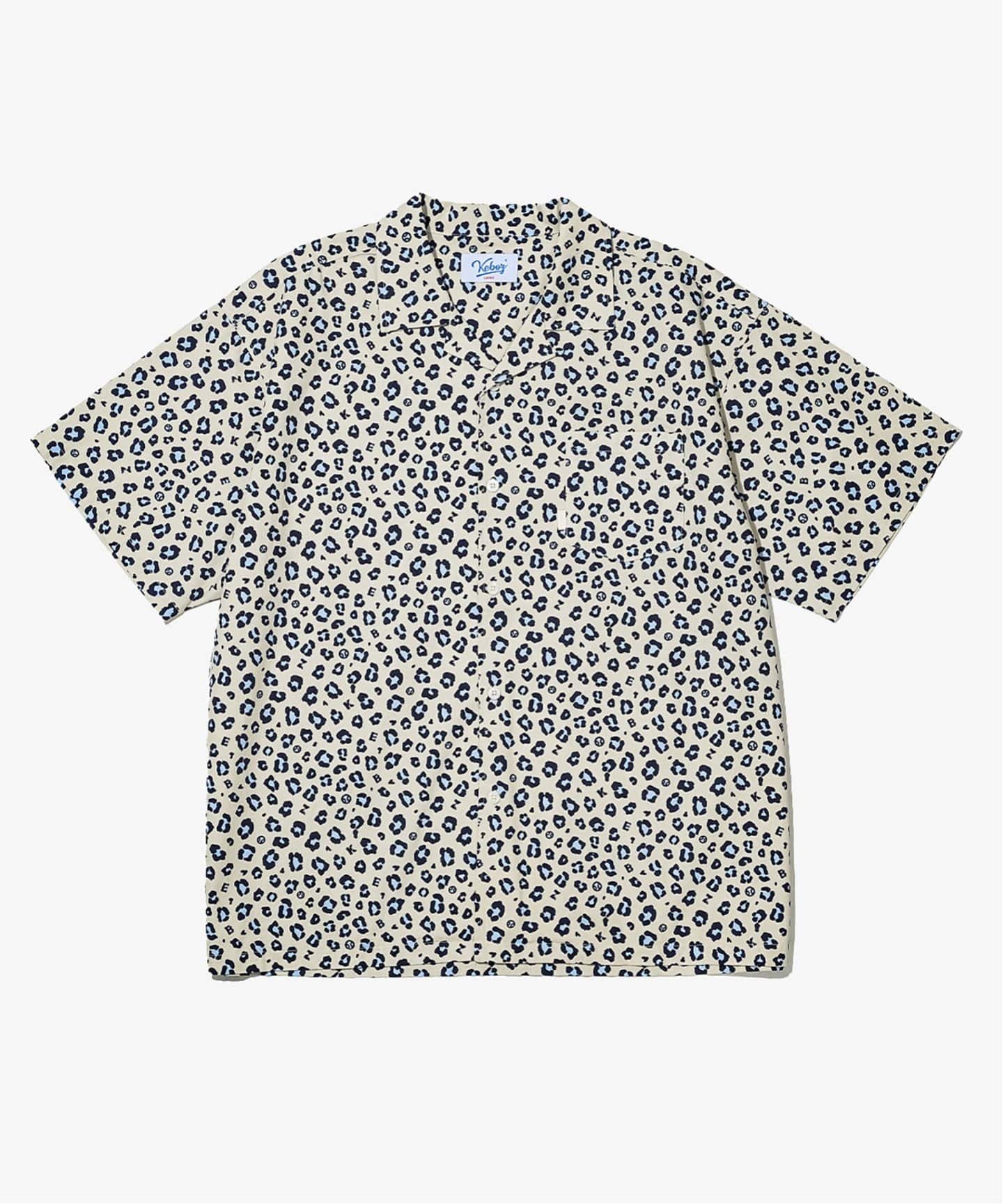 bogey boys レオパード柄ボタン付きシャツ L ワイシャツ ヘビ ネイビー ジャカード LOUIS & CLERK｜STYLE
