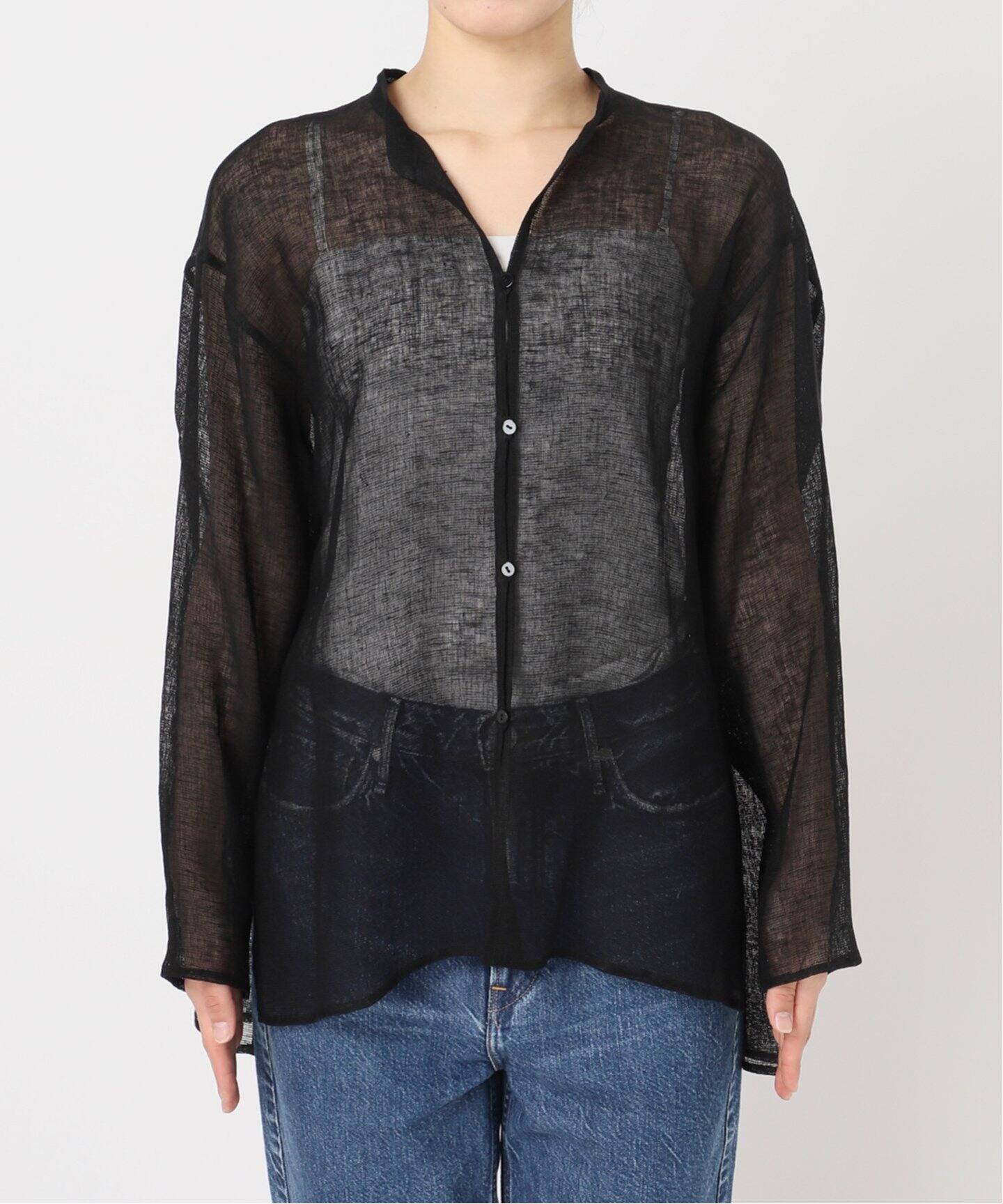 【完売商品】Spick&Span メッシュリネンシャツ 手洗い可 / メッシュリネンシャツ（シャツ／ブラウス）｜Spick