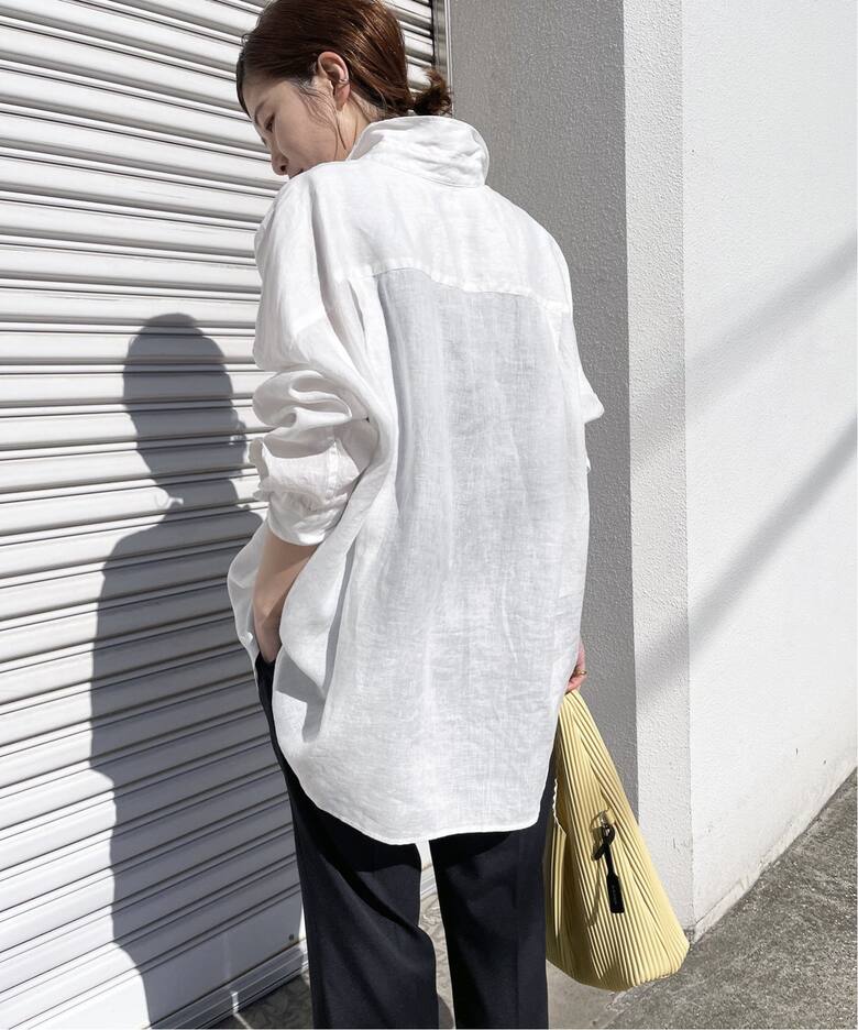 Spick & Span】80リネンカシュクールビッグシャツ