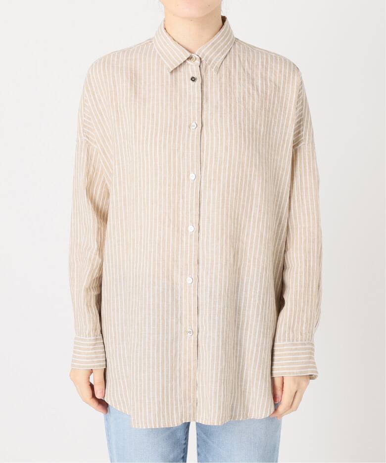 追加》80リネンカシュクールビッグシャツ（シャツ／ブラウス）｜Spick 