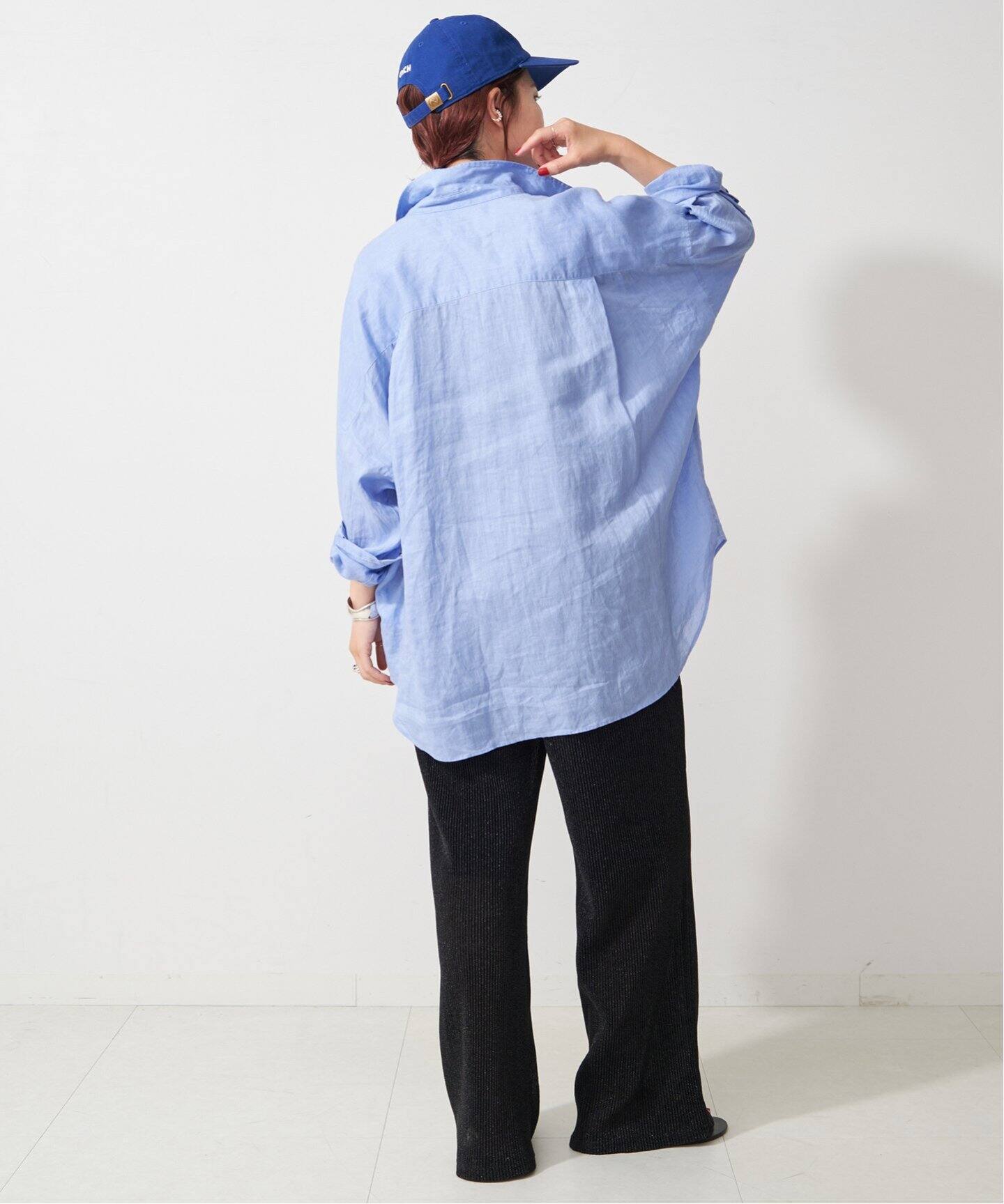 追加2》80リネンカシュクールビッグシャツ（シャツ／ブラウス）｜Spick