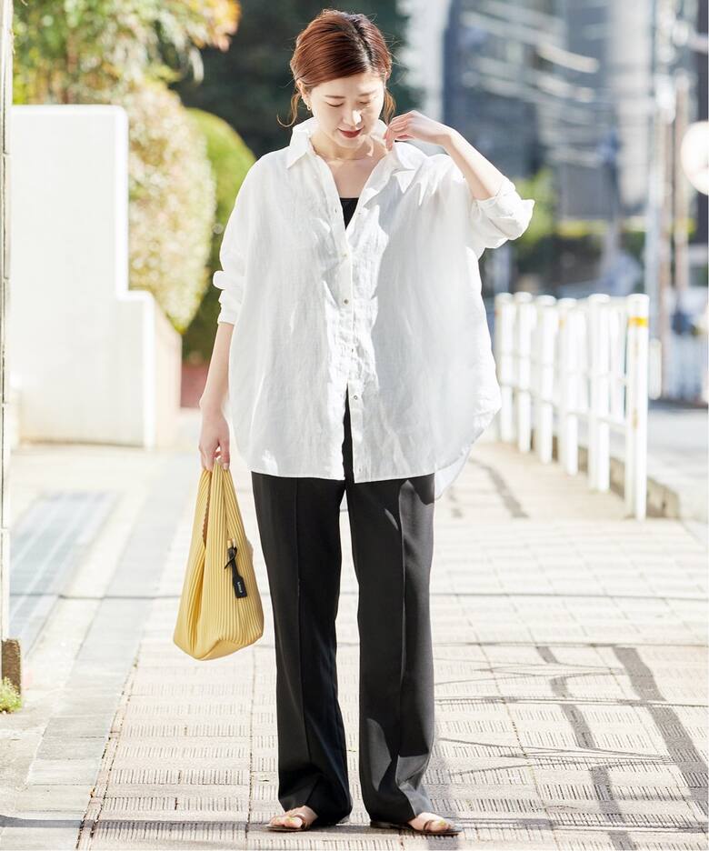 追加3》80リネンカシュクールビッグシャツ（シャツ／ブラウス）｜Spick  