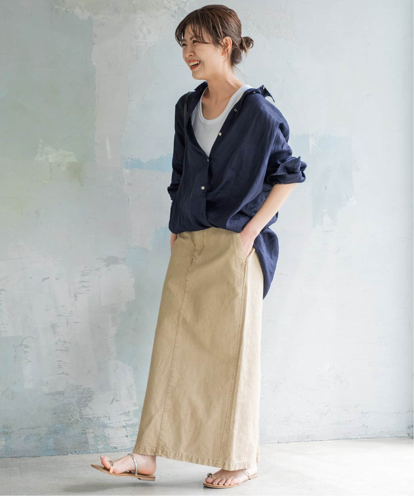 予約追加3》80リネンカシュクールビッグシャツ（シャツ