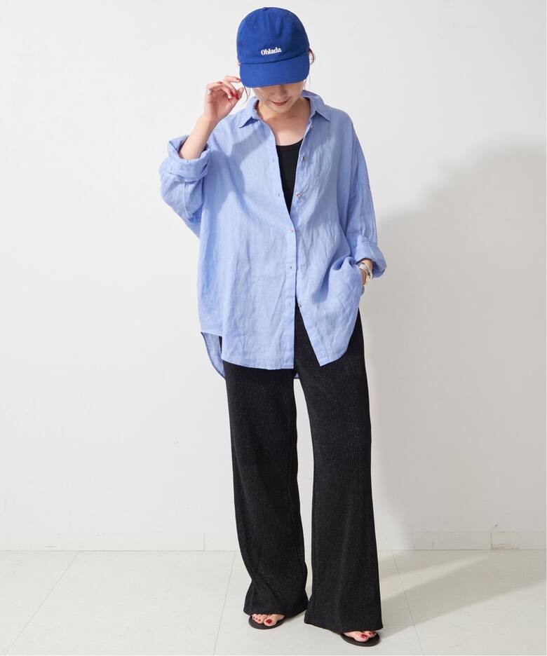 追加3》80リネンカシュクールビッグシャツ（シャツ／ブラウス）｜Spick  