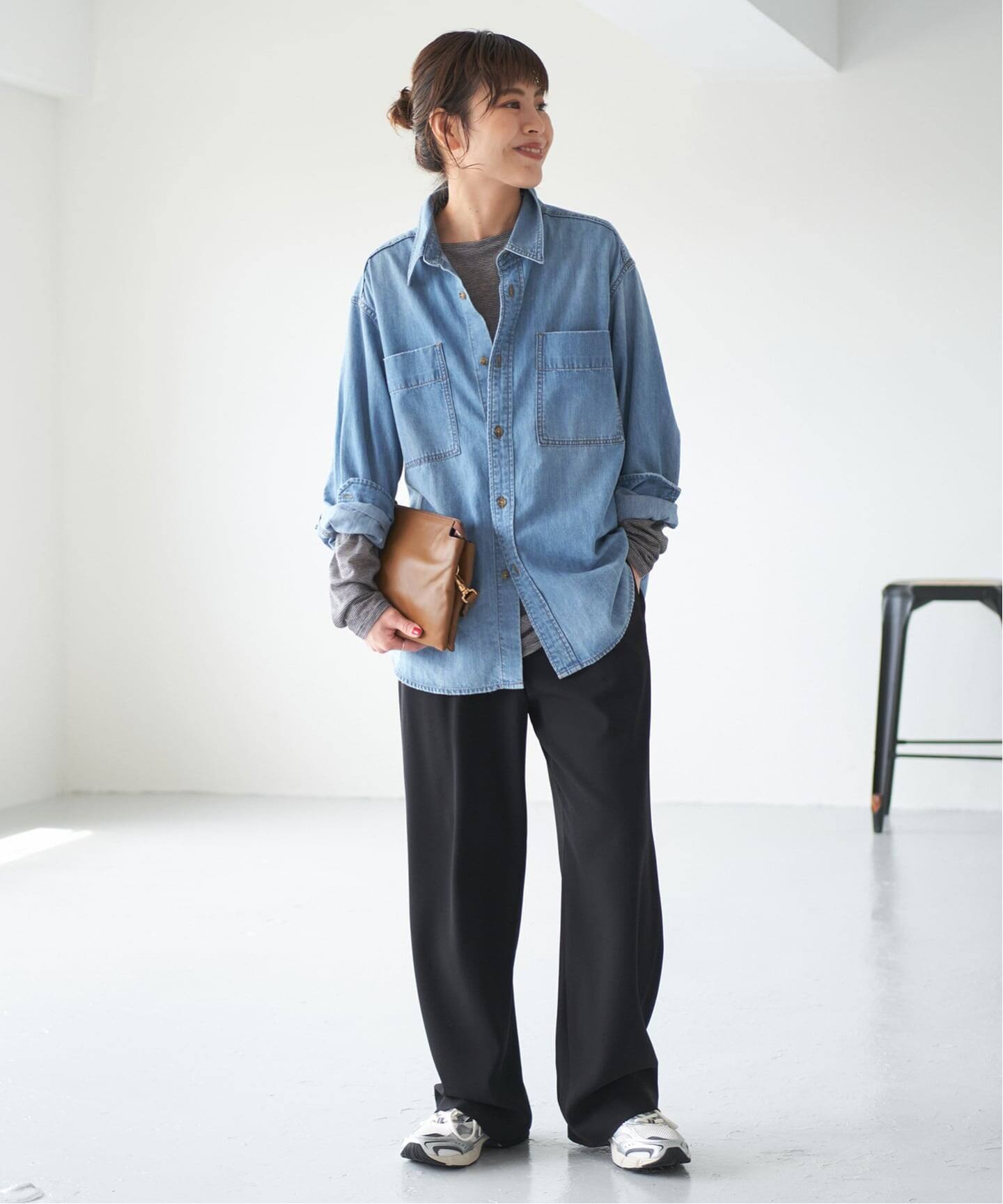 Spick and Span ライトオンスデニムシャツ 追加2》ライトオンスデニムシャツ（シャツ／ブラウス）｜Spick and